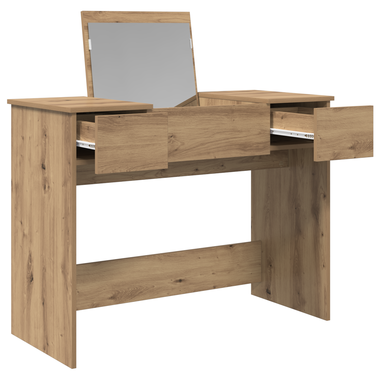 Dressing Bord med Speil Artisan Eik 100x45x76 cm