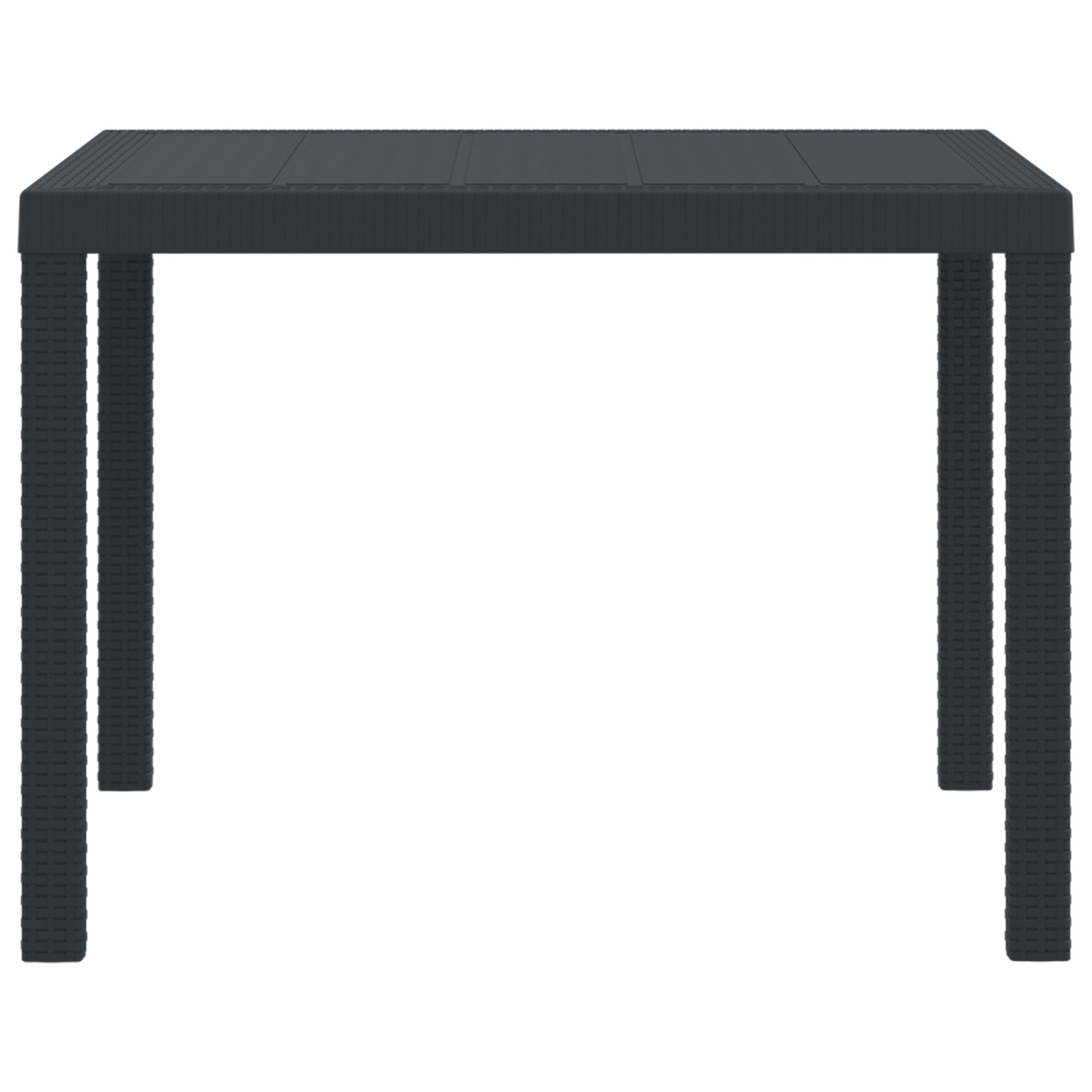 Hagebord Antrasitt 100x100x73 cm Poly Rattan