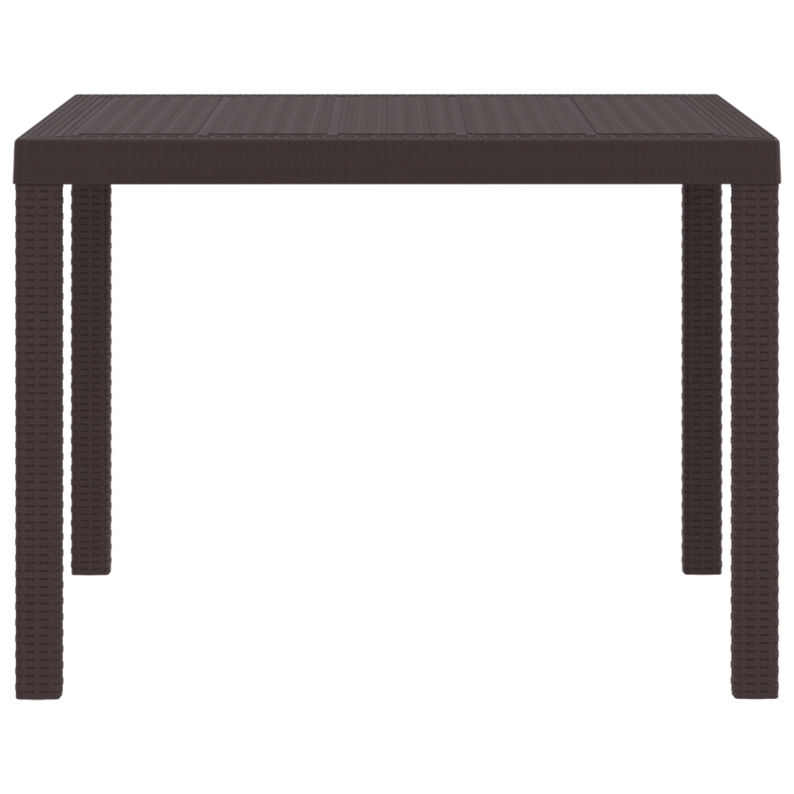 Hagebord Brun 100x100x73 cm Poly Rattan