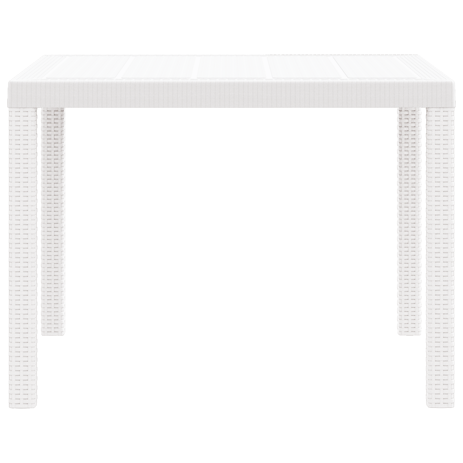Hagebord Hvit 100x100x73 cm Poly Rattan