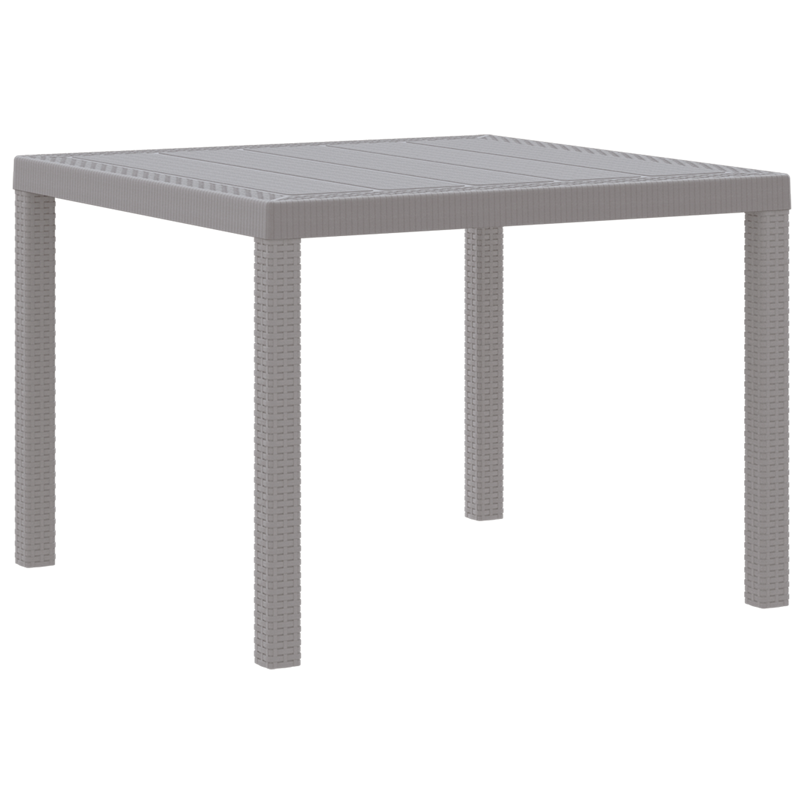 Hagebord Lys Grå 100x100x73 cm Poly Rattan