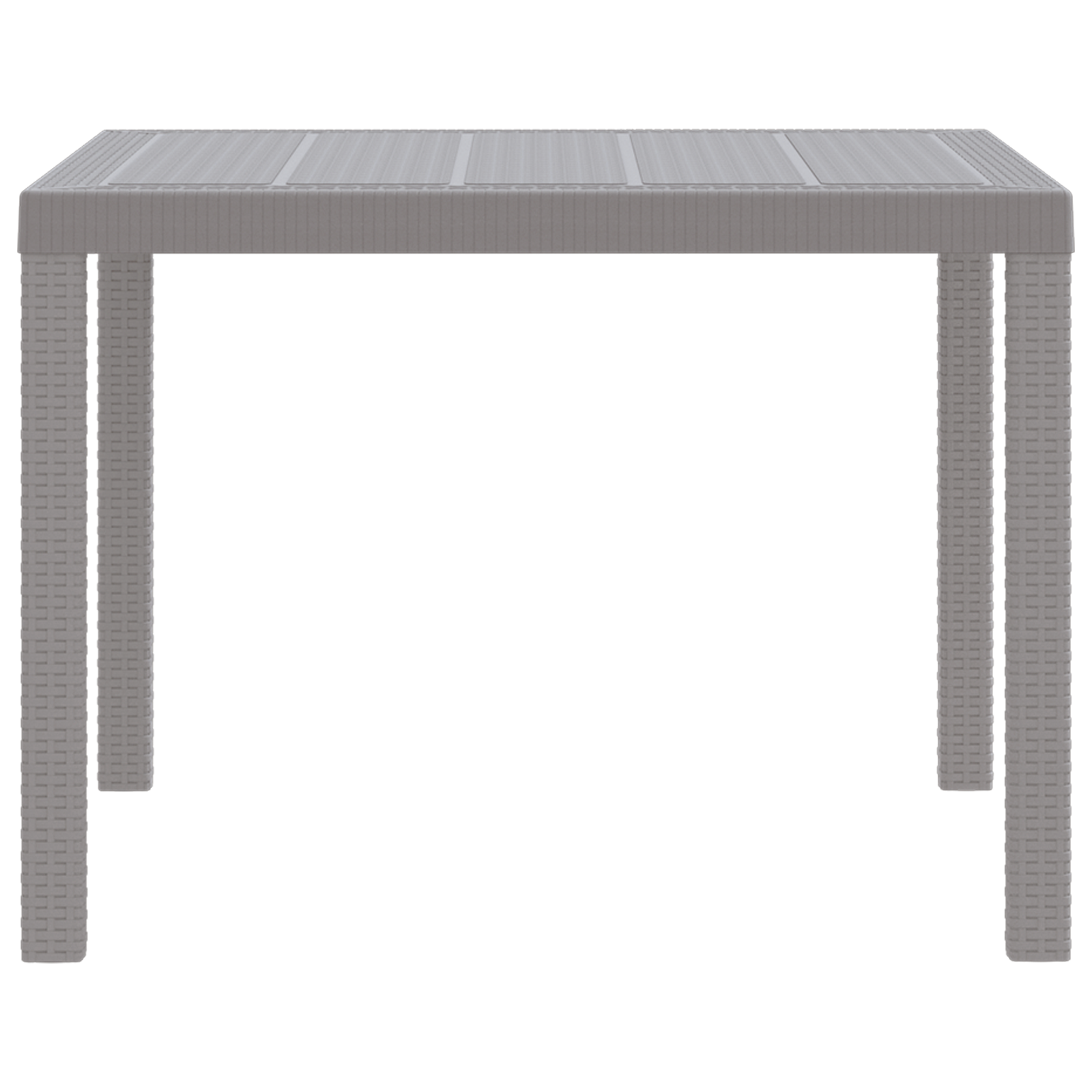 Hagebord Lys Grå 100x100x73 cm Poly Rattan