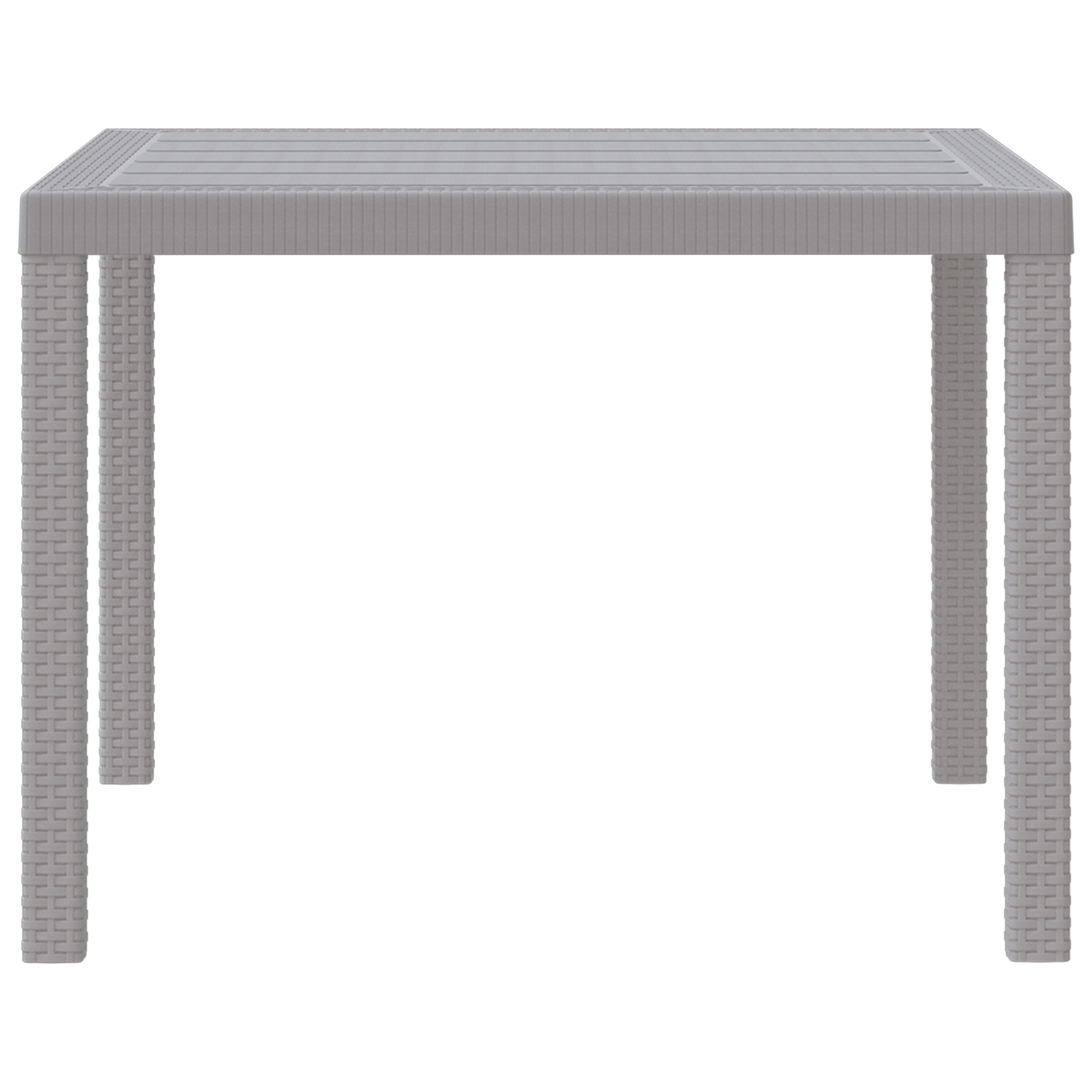 Hagebord Lys Grå 100x100x73 cm Poly Rattan