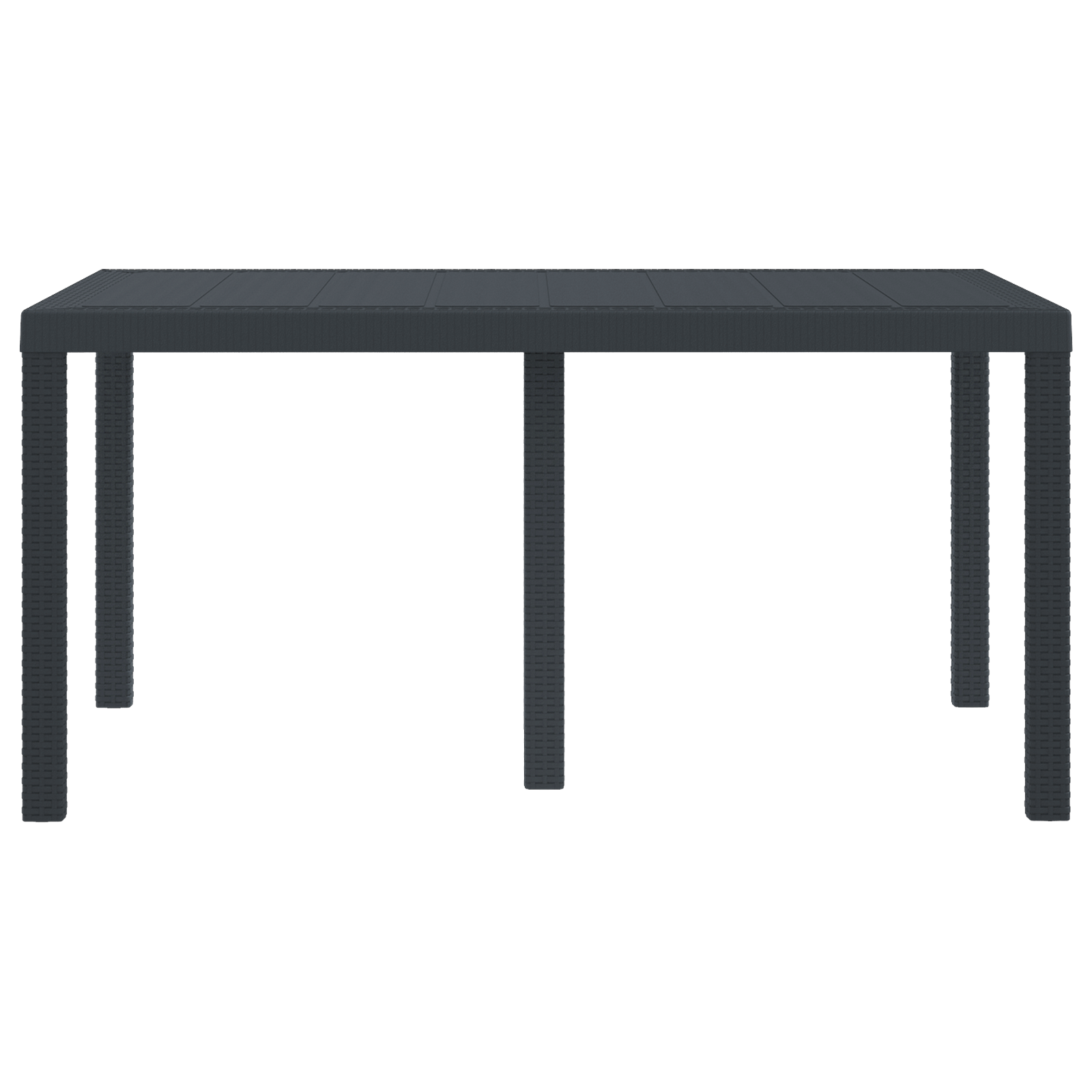 Hagebord Antrasitt 150x100x73 cm Poly Rattan