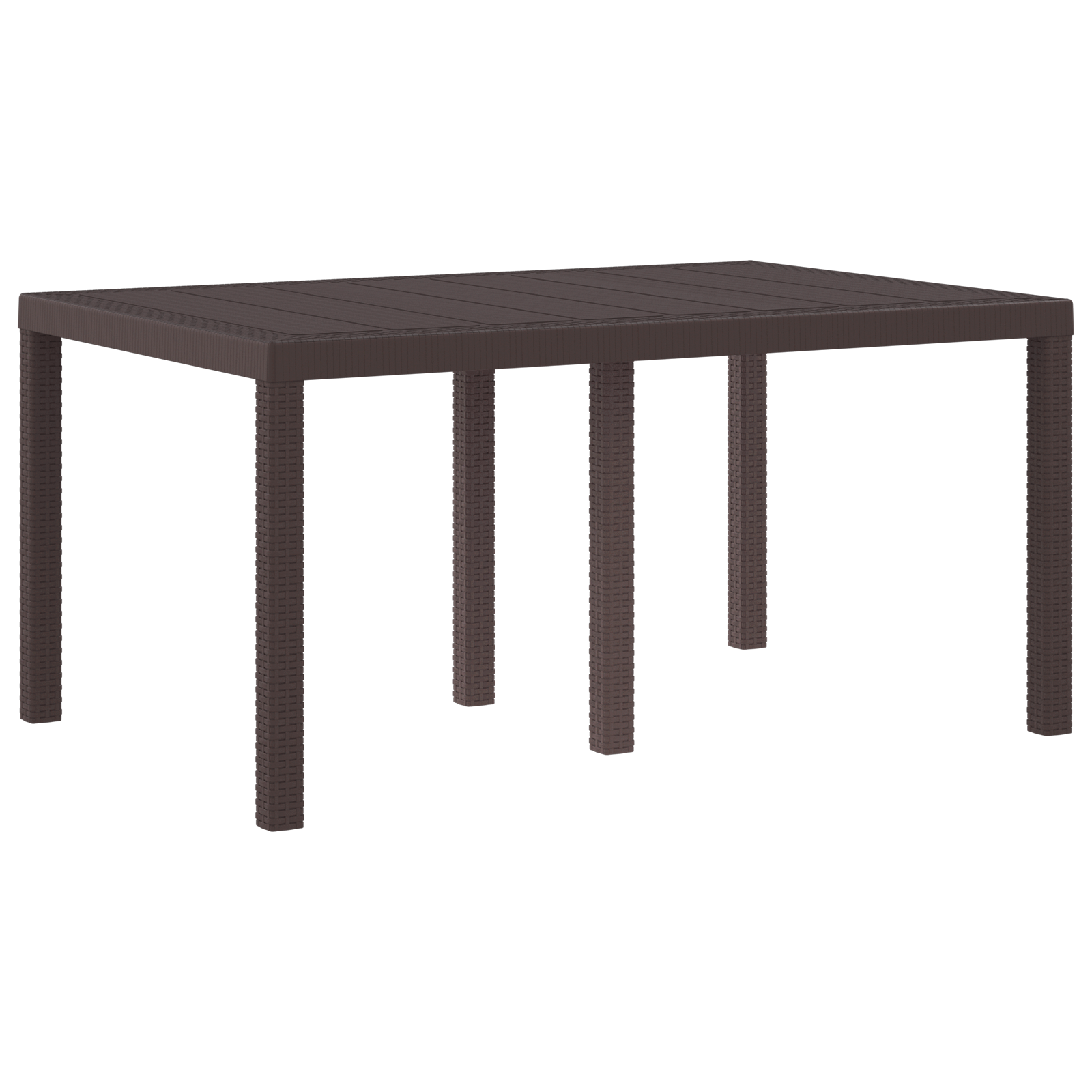 Hagebord Brun 150x100x73 cm Poly Rattan