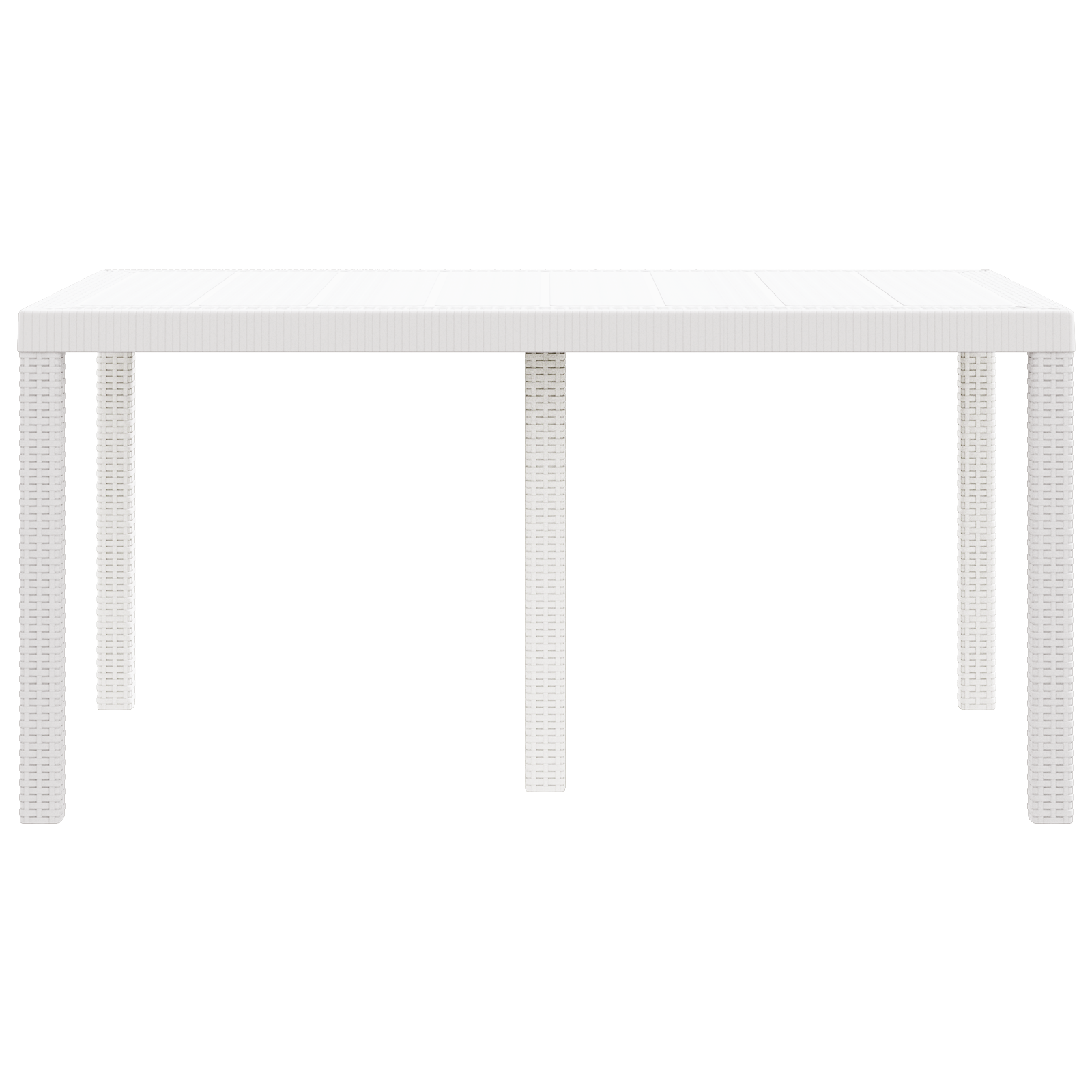 Hagebord Hvit 150x100x73 cm Poly Rattan