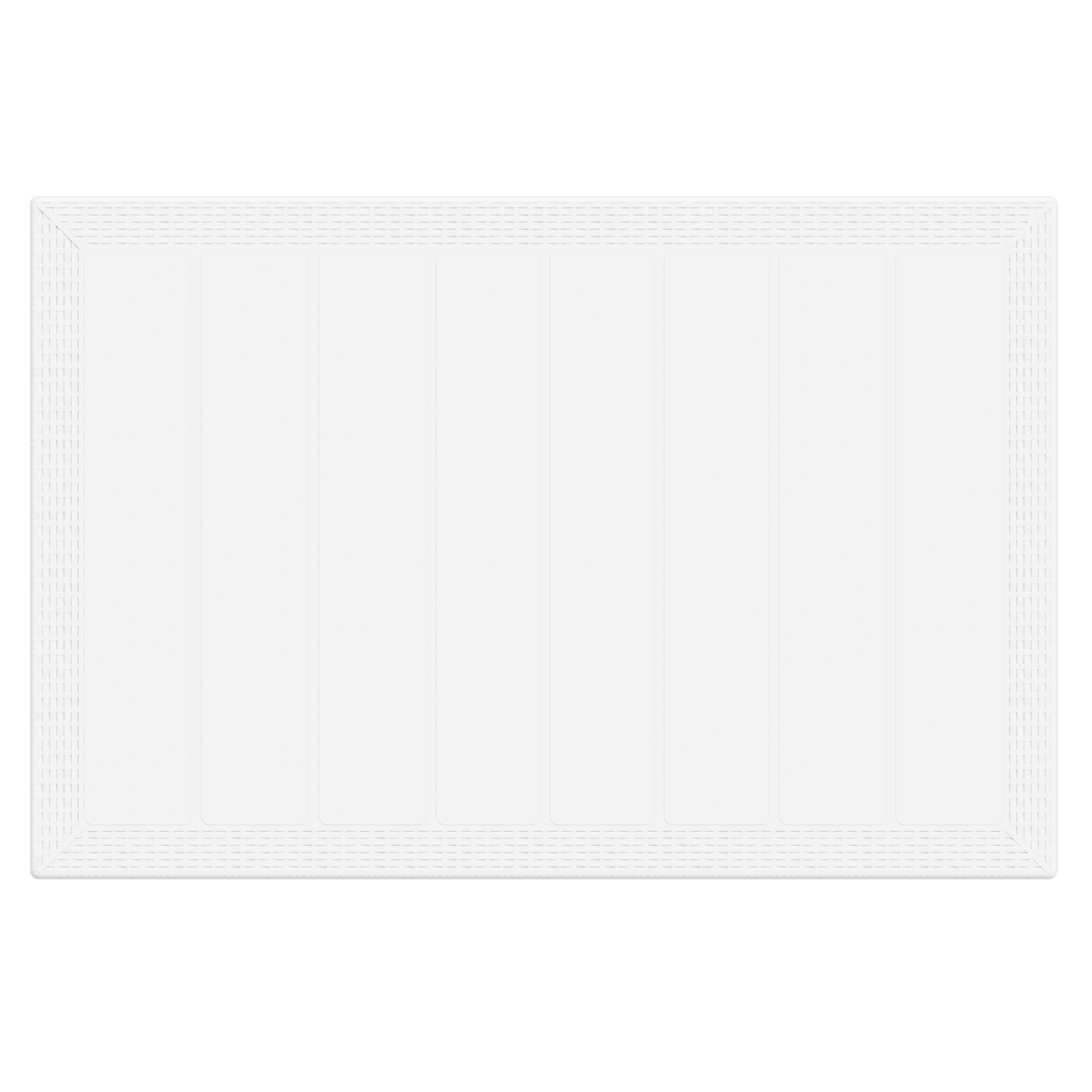 Hagebord Hvit 150x100x73 cm Poly Rattan