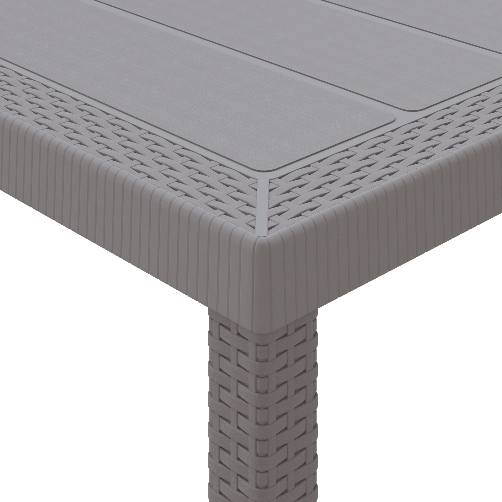 Hagebord Lys Grå 150x100x73 cm Poly Rattan