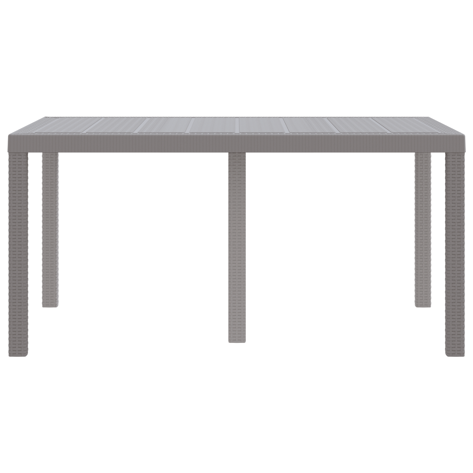 Hagebord Lys Grå 150x100x73 cm Poly Rattan
