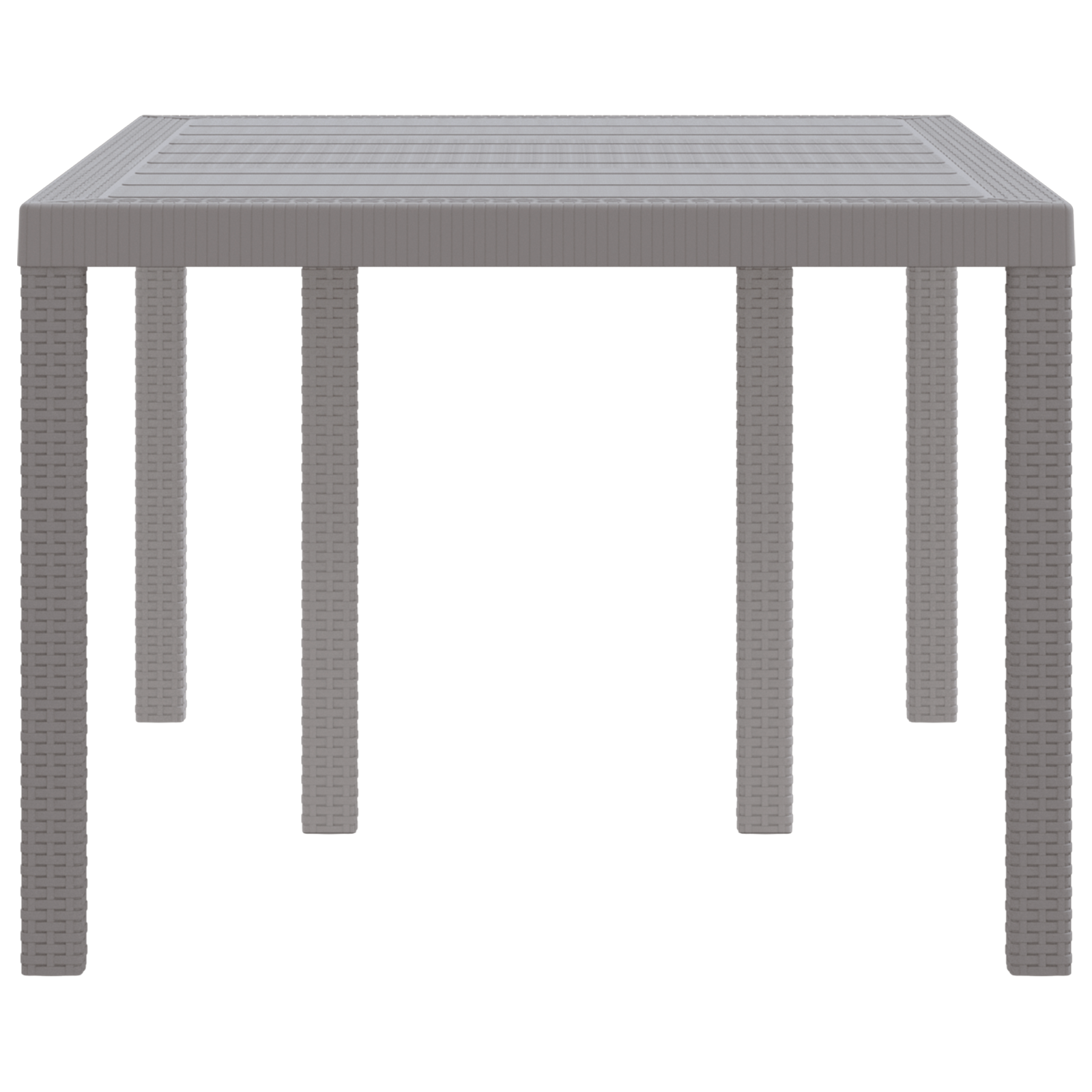 Hagebord Lys Grå 150x100x73 cm Poly Rattan