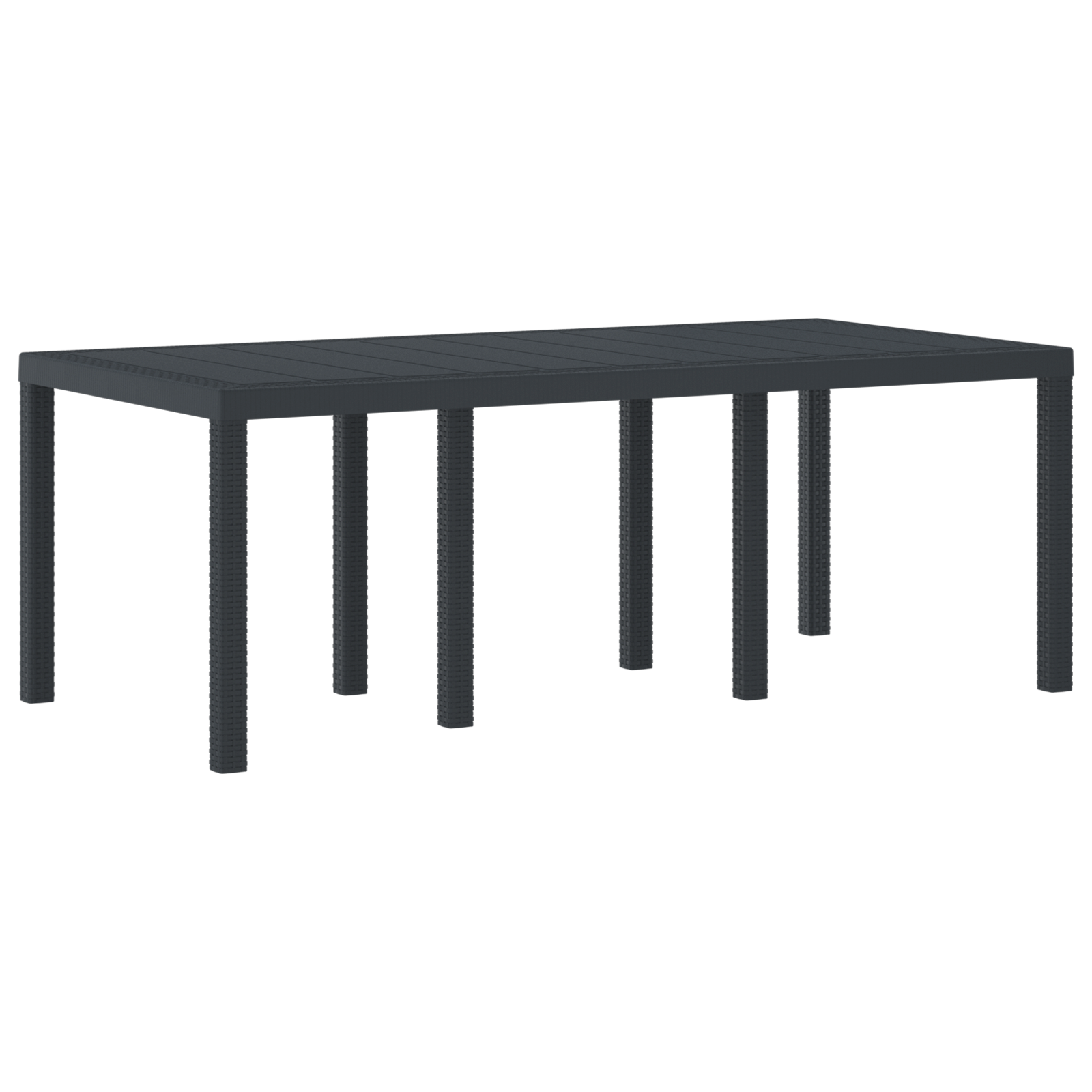 Hagebord Antrasitt 200x100x73 cm Poly Rattan
