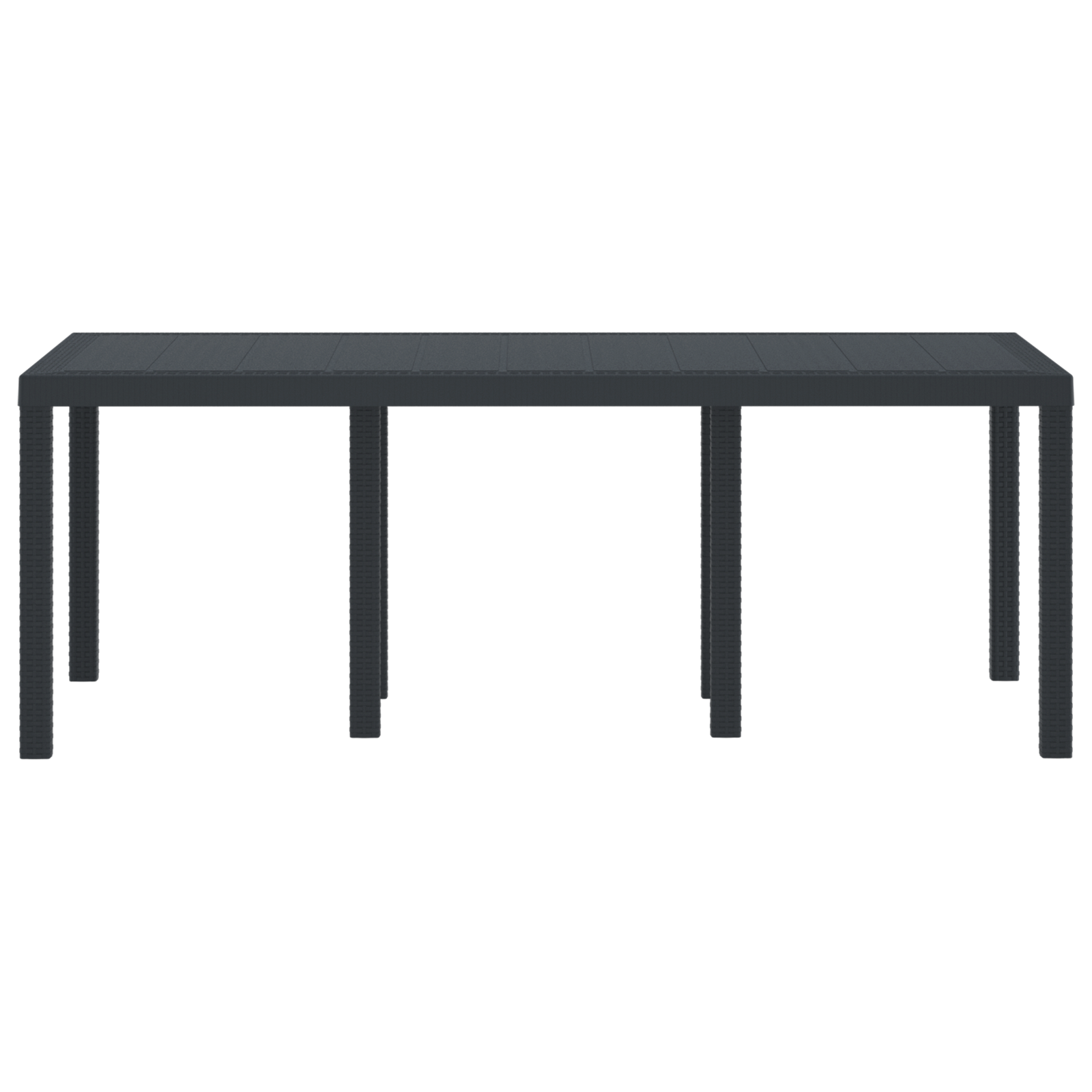 Hagebord Antrasitt 200x100x73 cm Poly Rattan