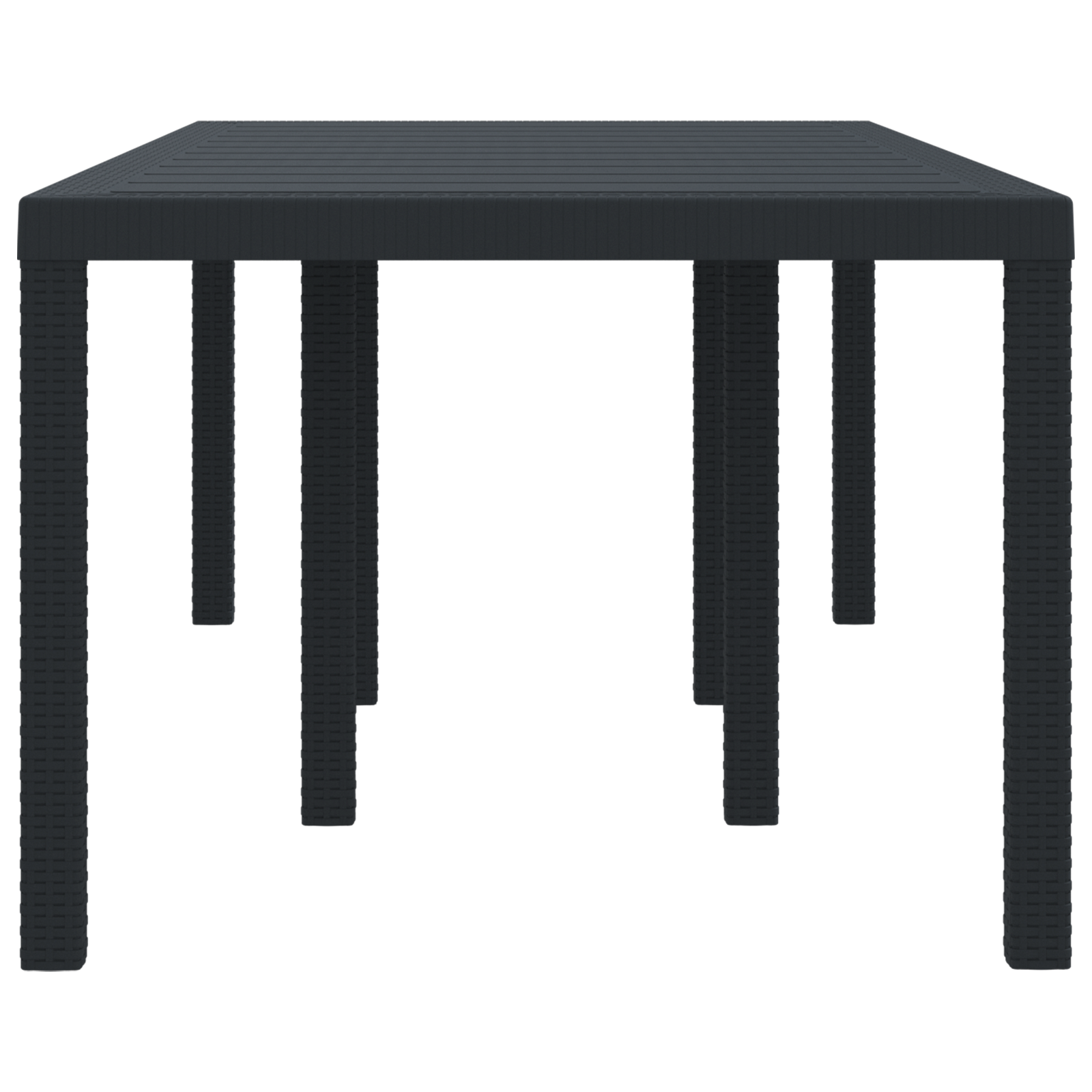 Hagebord Antrasitt 200x100x73 cm Poly Rattan