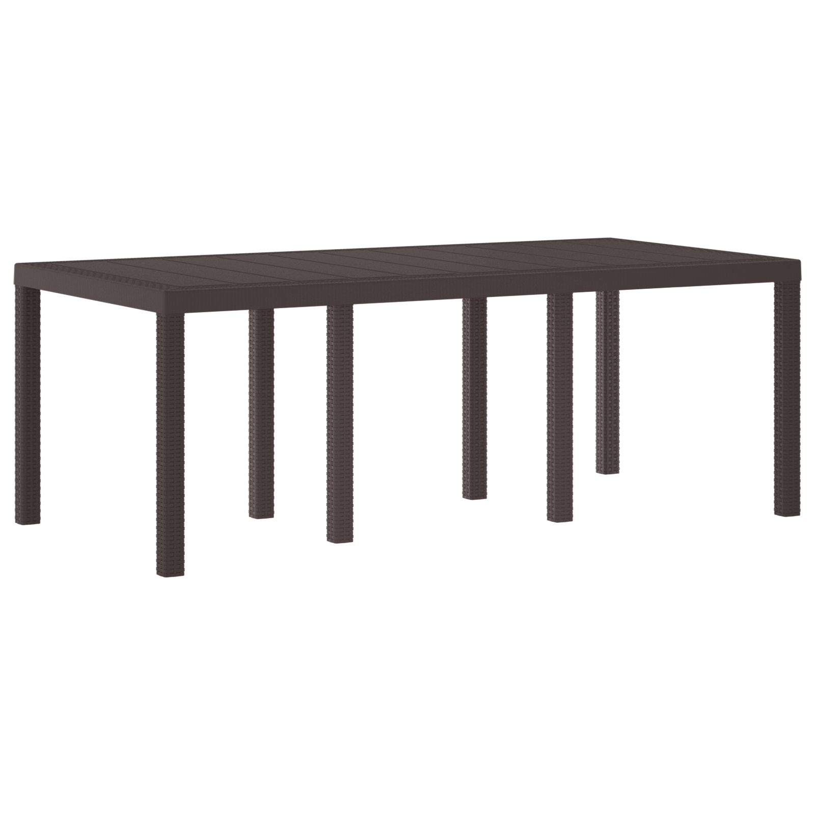 Hagebord Brun 200x100x73 cm Poly Rattan
