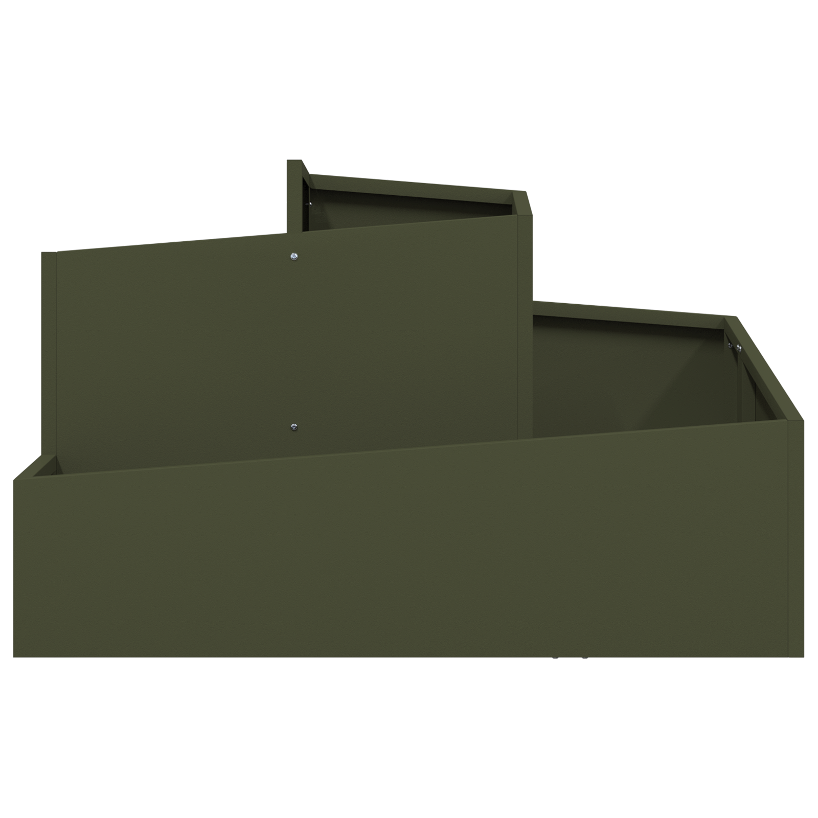 Plantepotte Oliven Grønn 80x80x50 cm Kaldvalset Stål