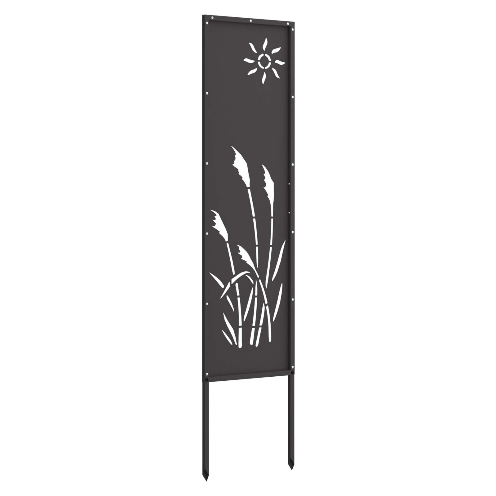 Hage Dekorativt Panel Svart 32 x 140 cm Kaldvalsestål