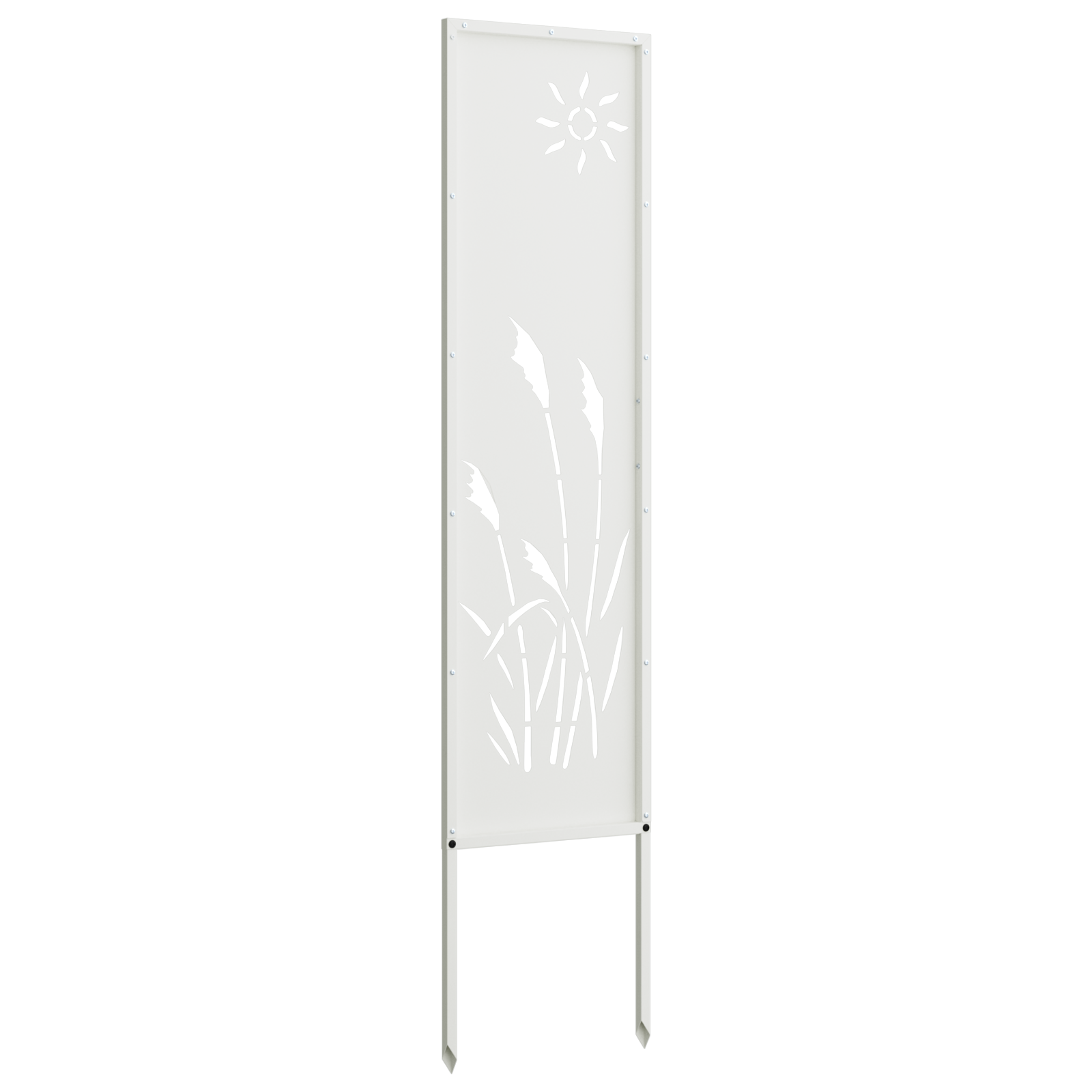 Hage Dekorativt Panel Hvit 32 x 140 cm Kaldvalsestål