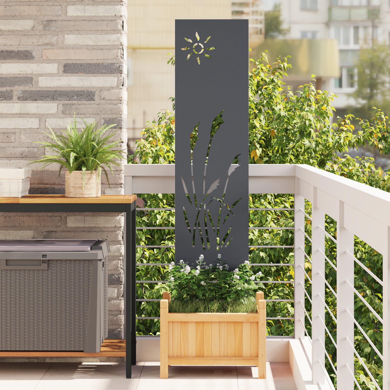 Hage Dekorativt Panel Antrasittgrå 32 x 140 cm Kaldvalsestål