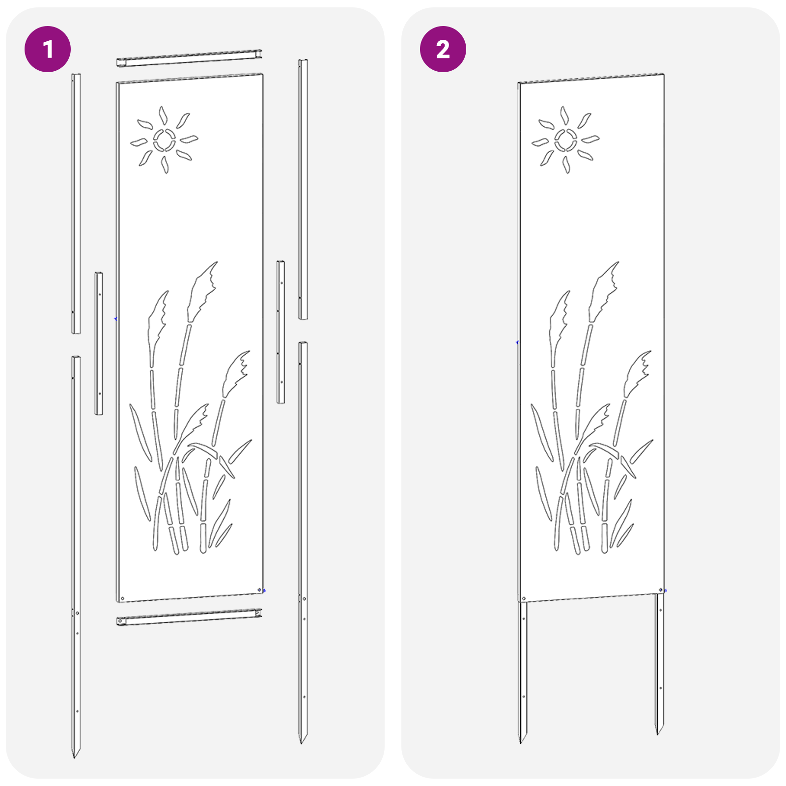 Hage Dekorativt Panel Olivengrønn 32 x 140 cm Kaldvalsestål