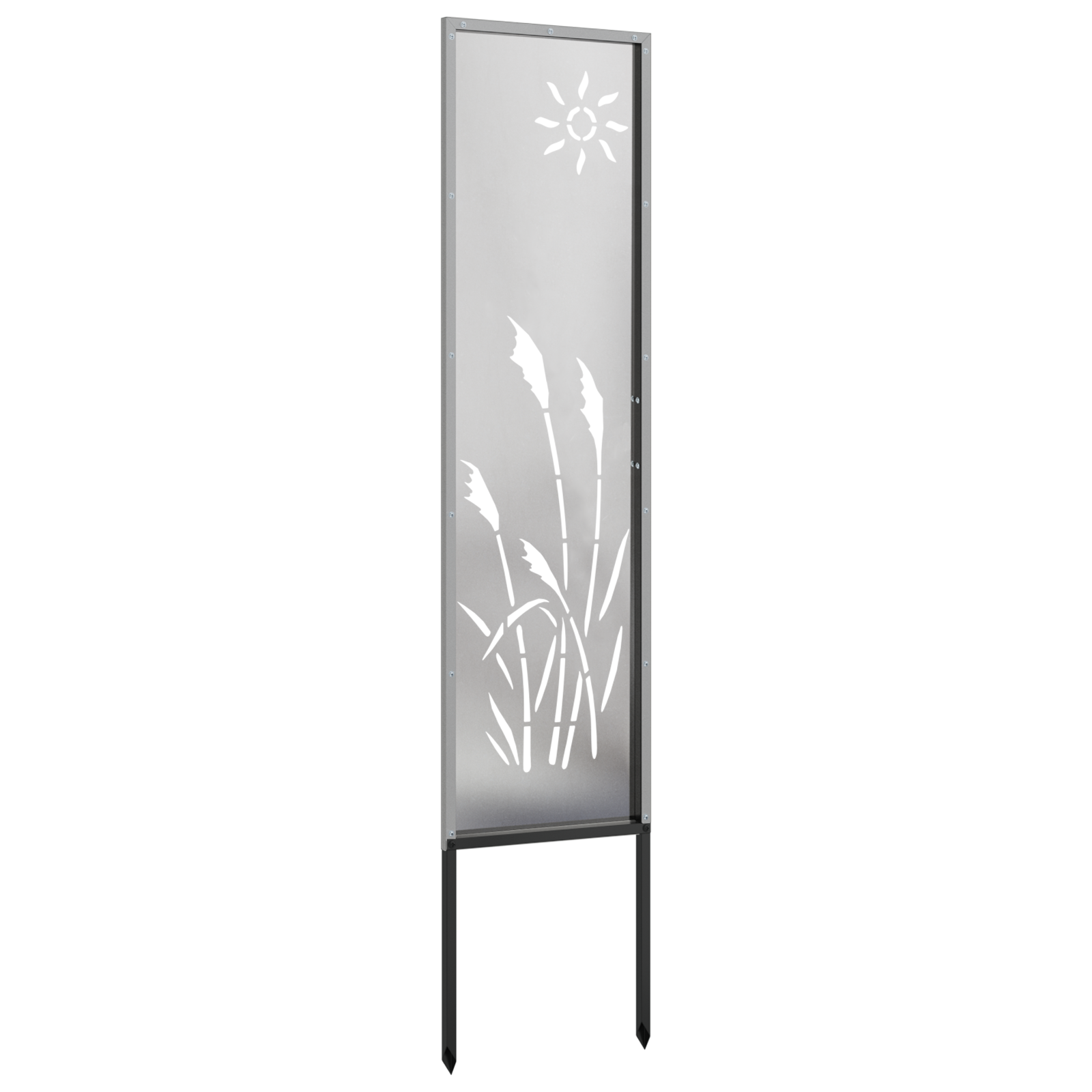 Hageprivat skjerm Fretwork sølv 32 x 140 cm Rustfritt stål