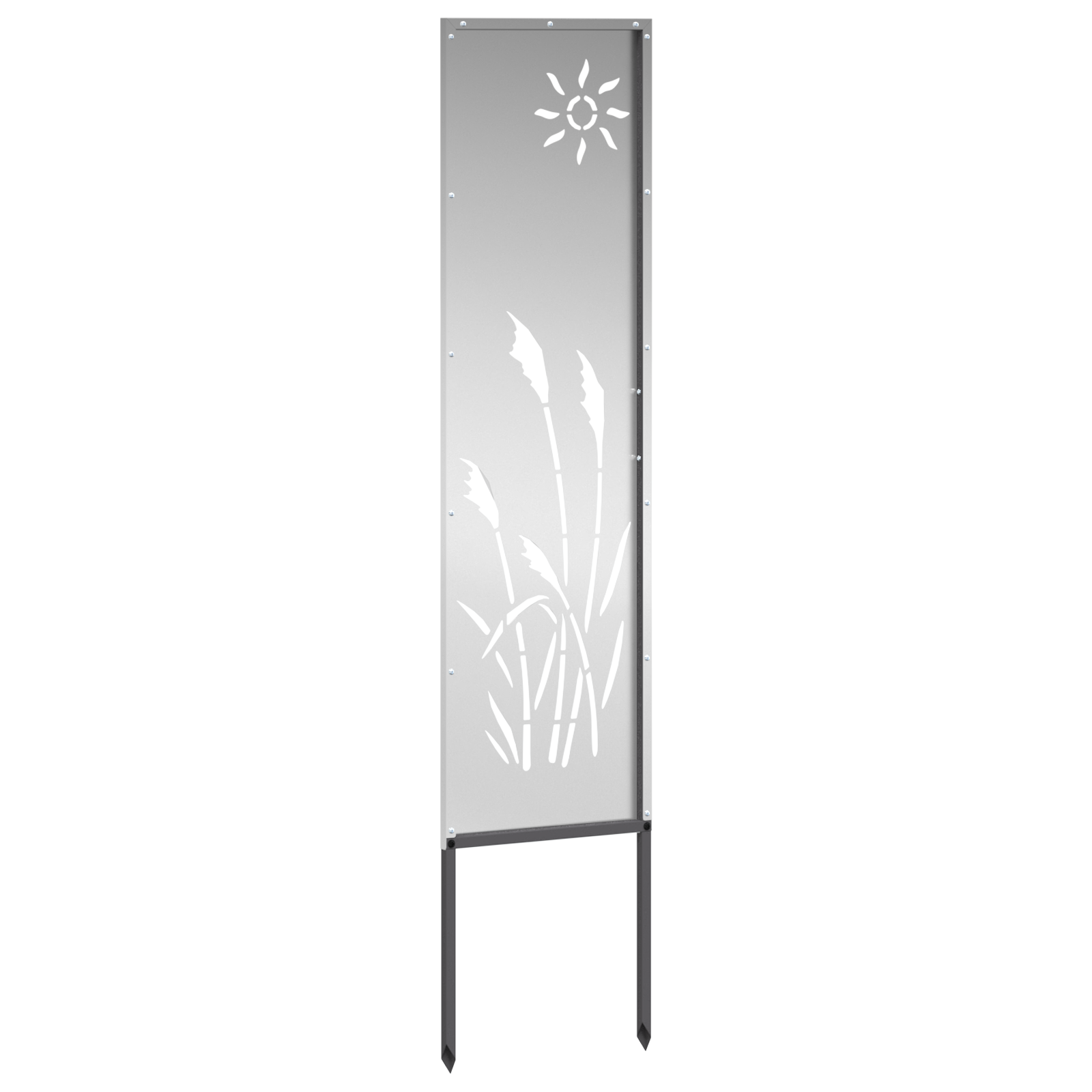 Hage Dekorativt Panel sølv 32 x 140 cm Galvanisert stål