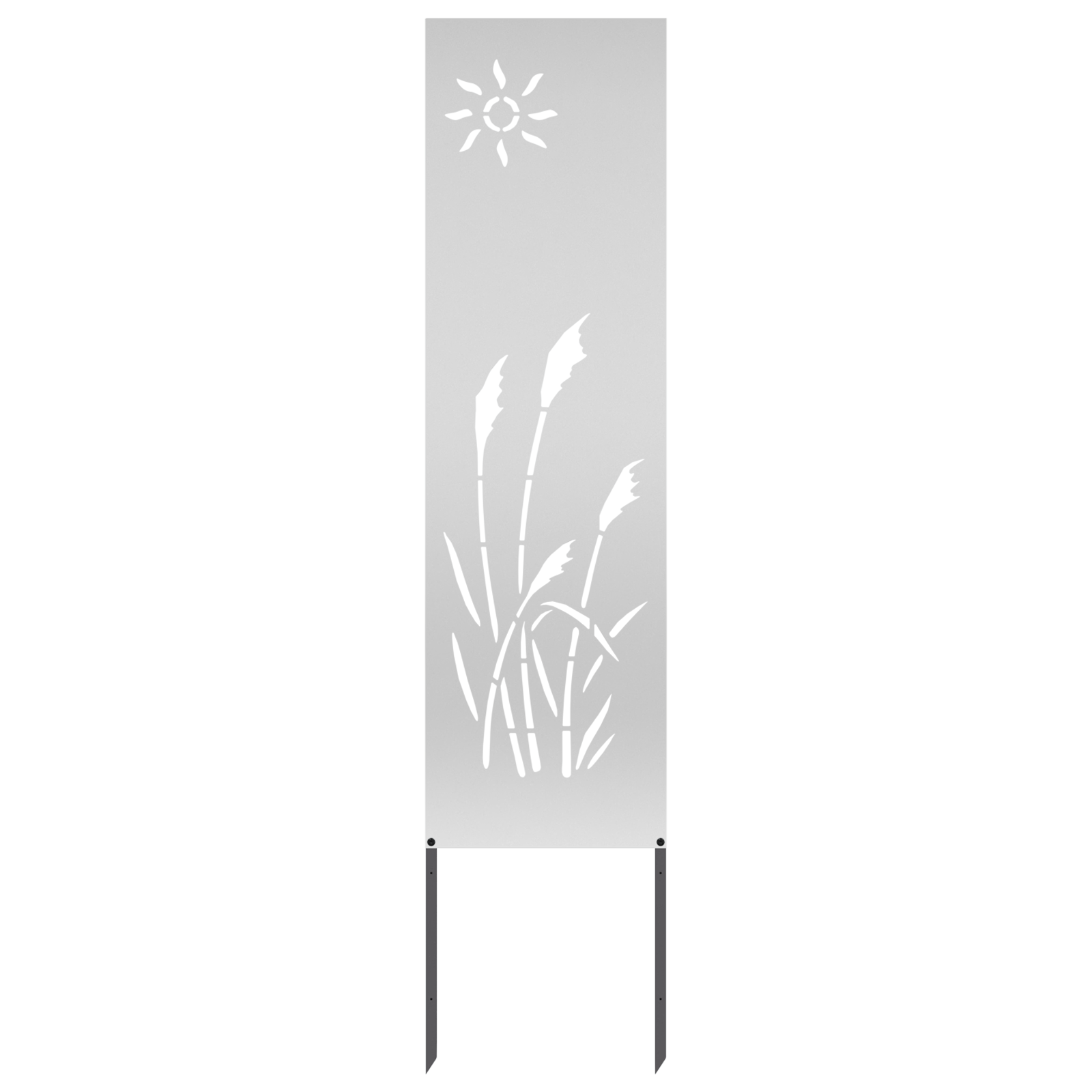 Hage Dekorativt Panel sølv 32 x 140 cm Galvanisert stål