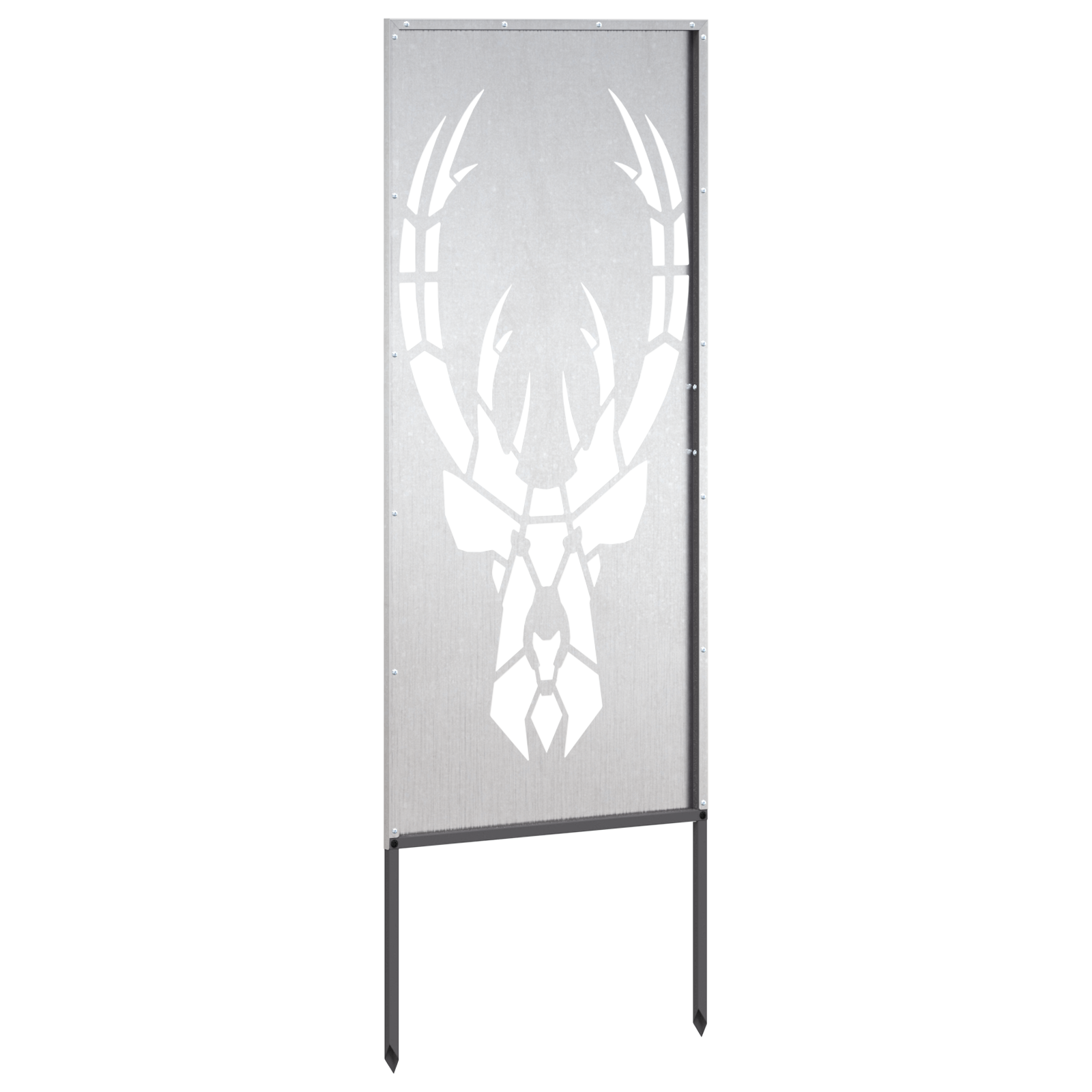 Hage Dekorativt Panel sølv 50 x 140 cm Rustfritt stål