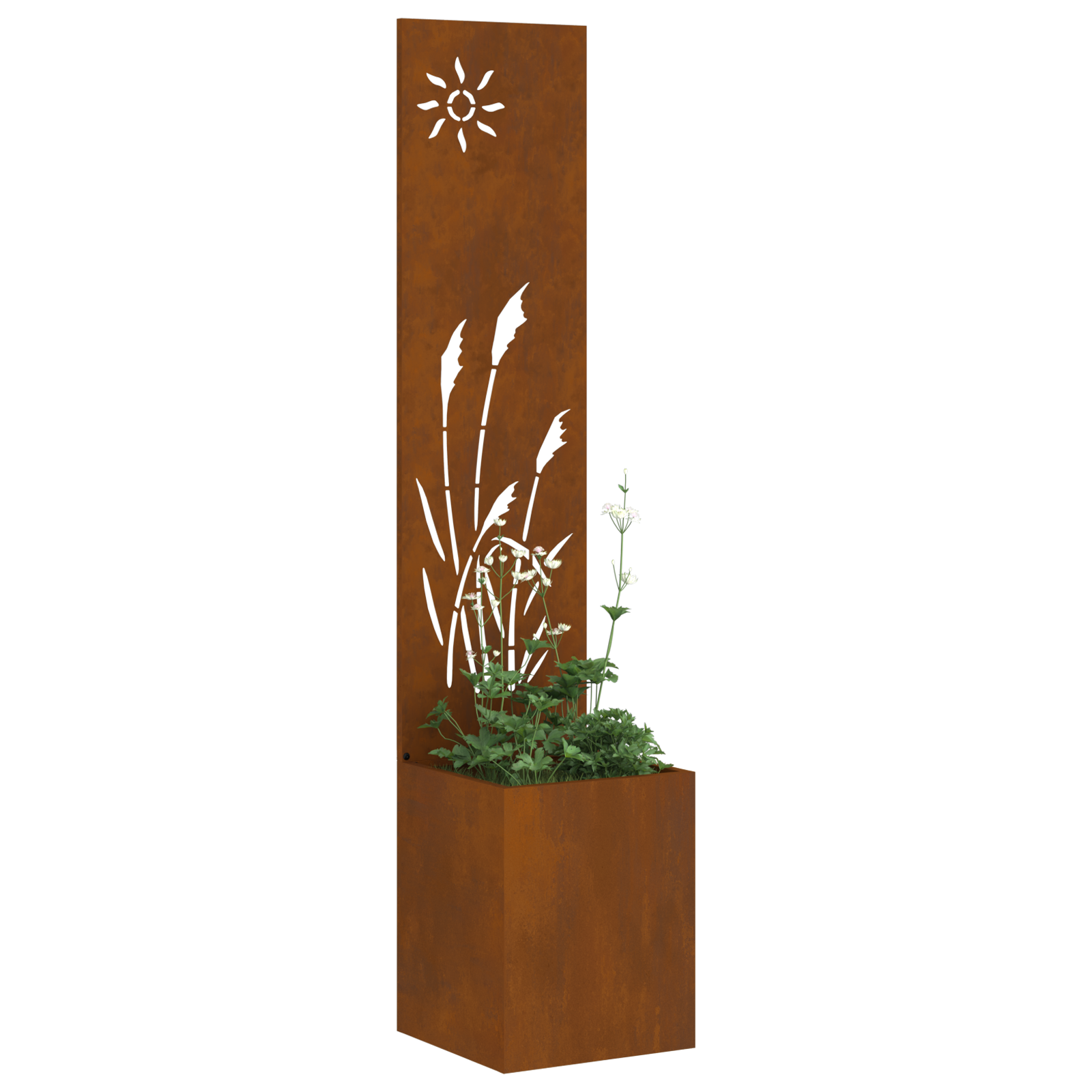 Hagekrukke med Dekorativ Panelet Rusten 32 x 140 cm
