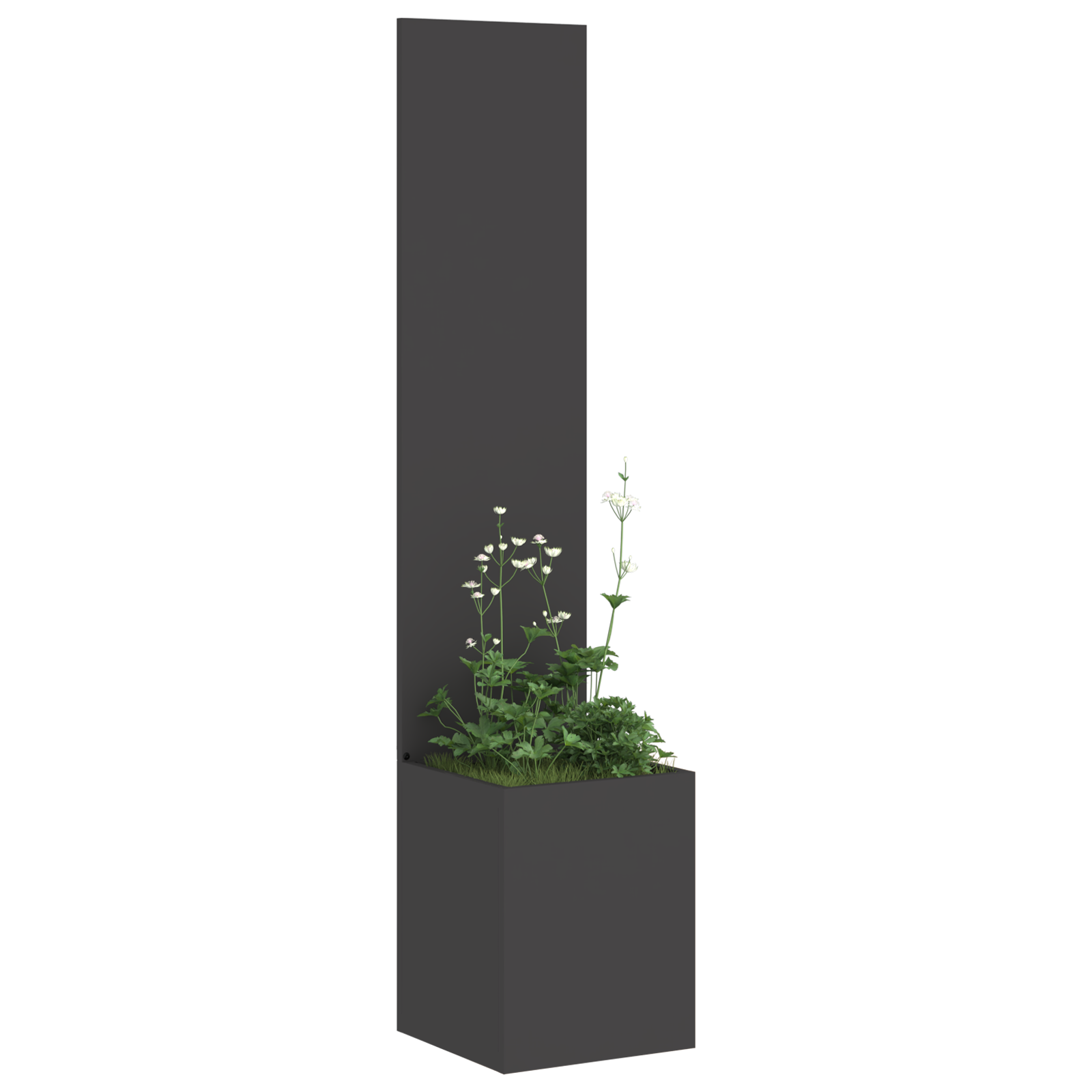 Hagekrukke med Dekorativ Panelet Svart 32 x 140 cm