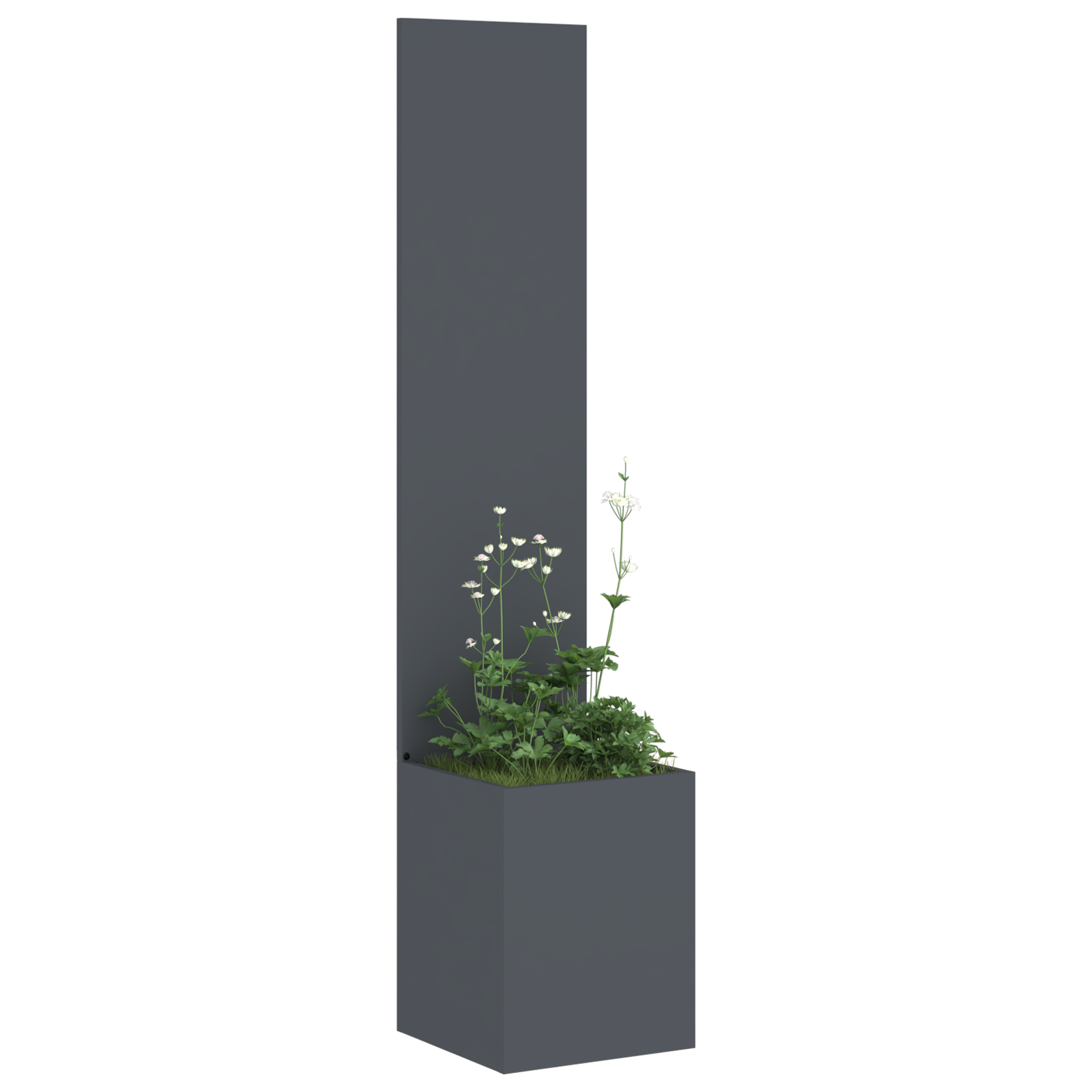 Hagekrukke med Dekorativ Panelet Antrasitt 32 x 140 cm