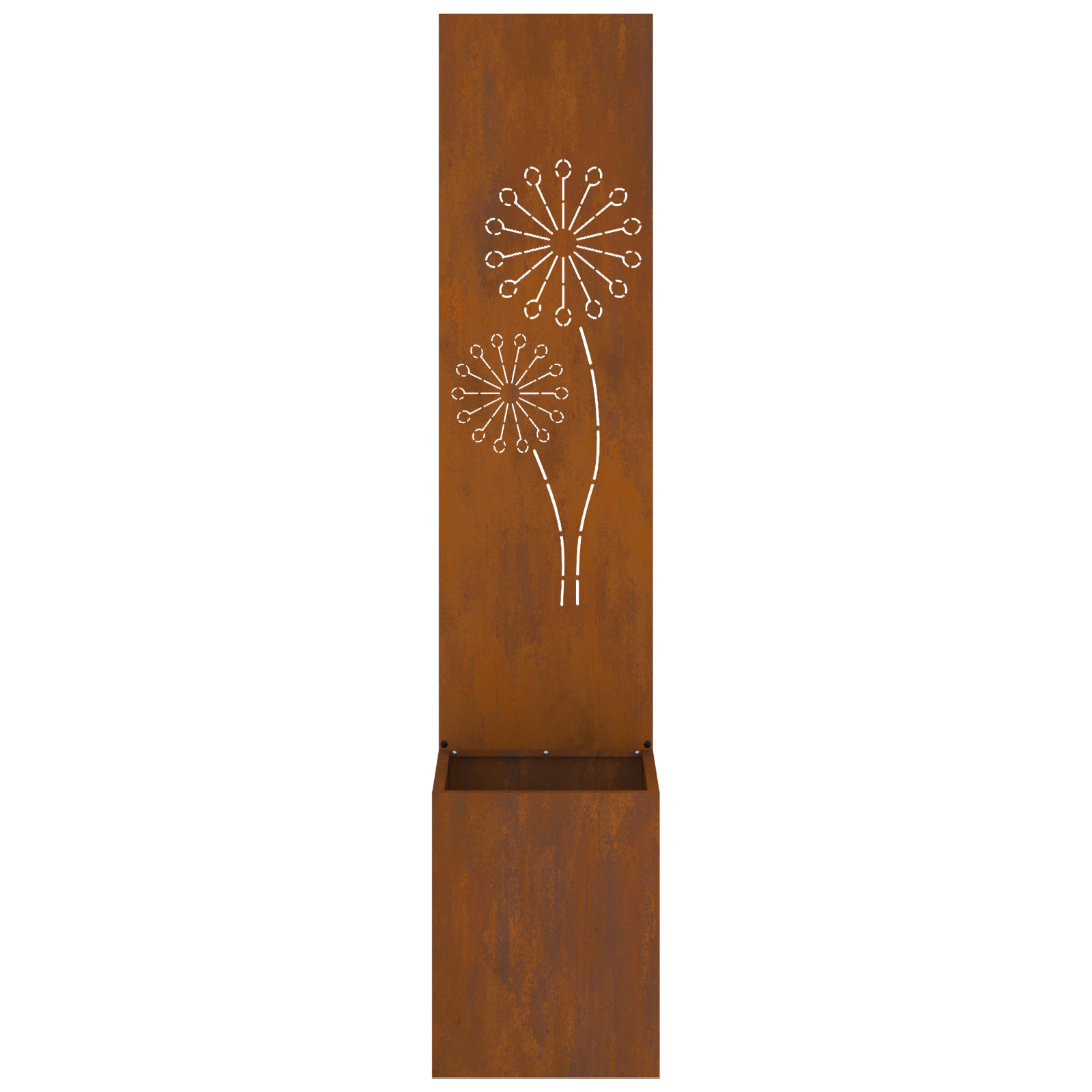Hagekrukke med Dekorativ Panelet Rusten 32 x 140 cm Cortenstål
