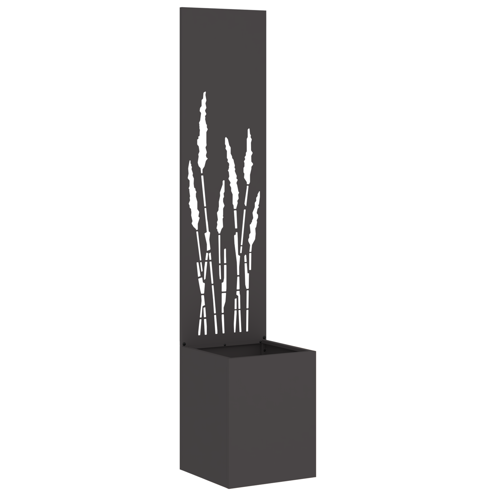 Hagekrukke med Dekorativ Panelet Svart 32 x 140 cm
