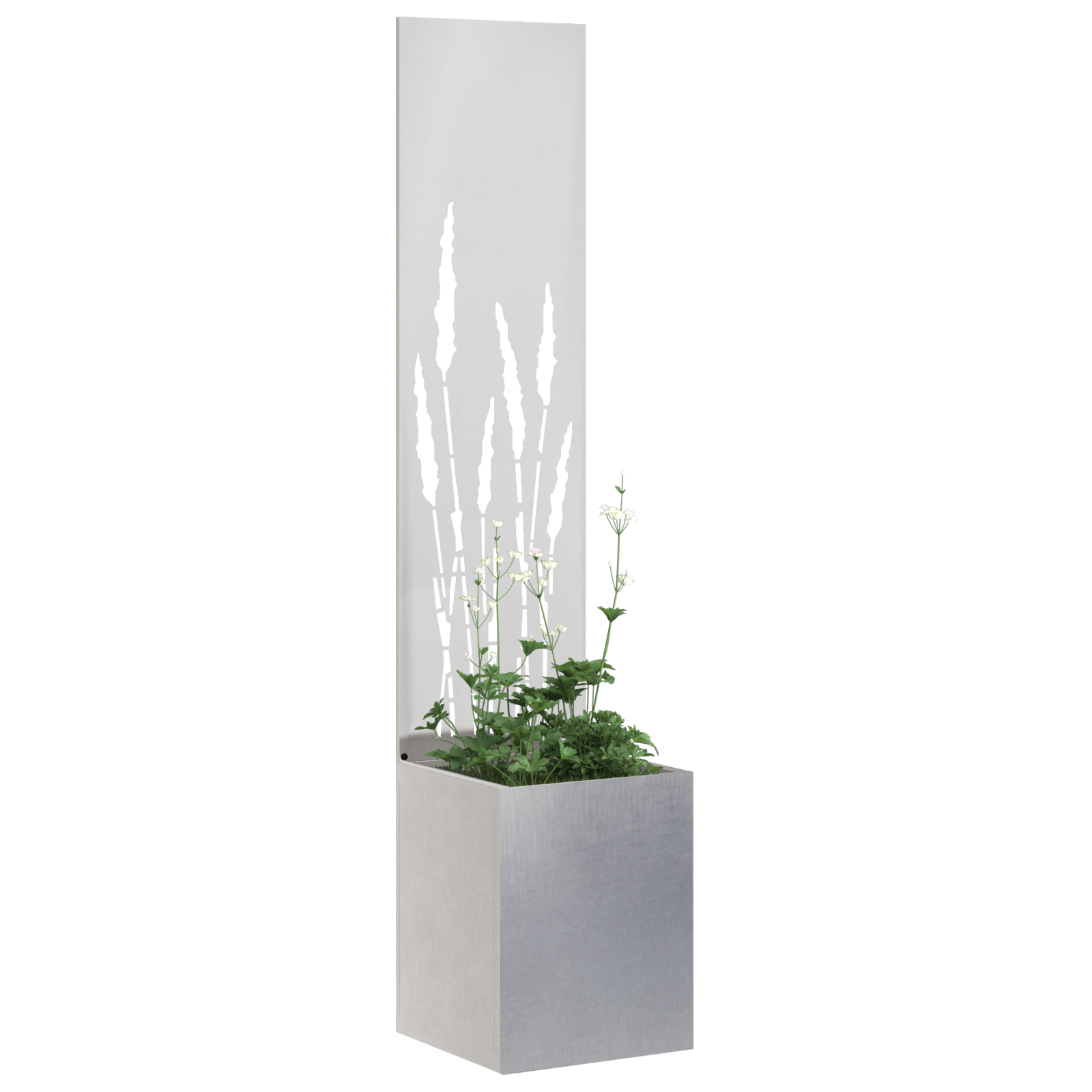 Hagekrukke med Dekorativ Panelet Sølv 32 x 140 cm