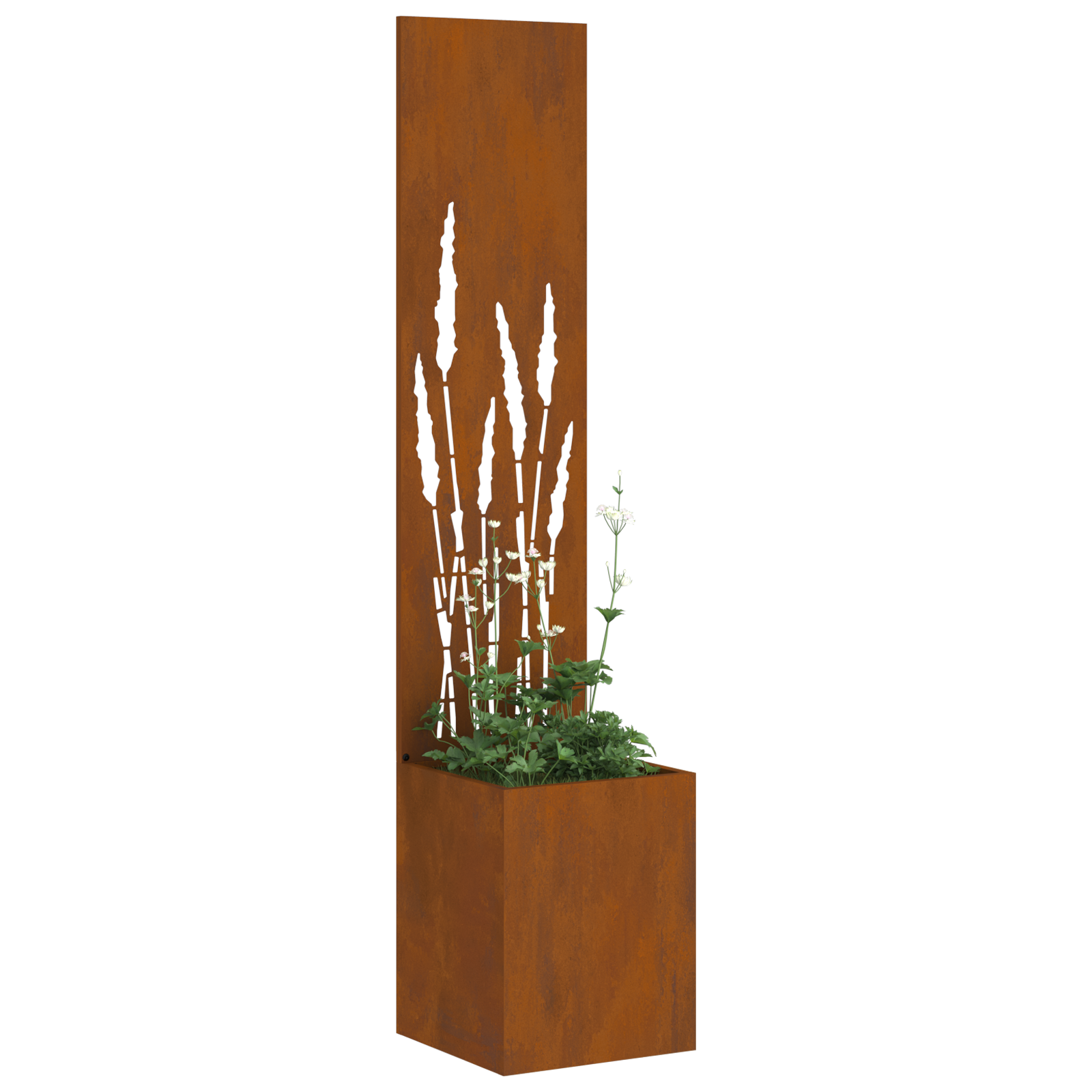 Hagekrukke med Dekorativ Panelet Rusten 32 x 140 cm Cortenstål