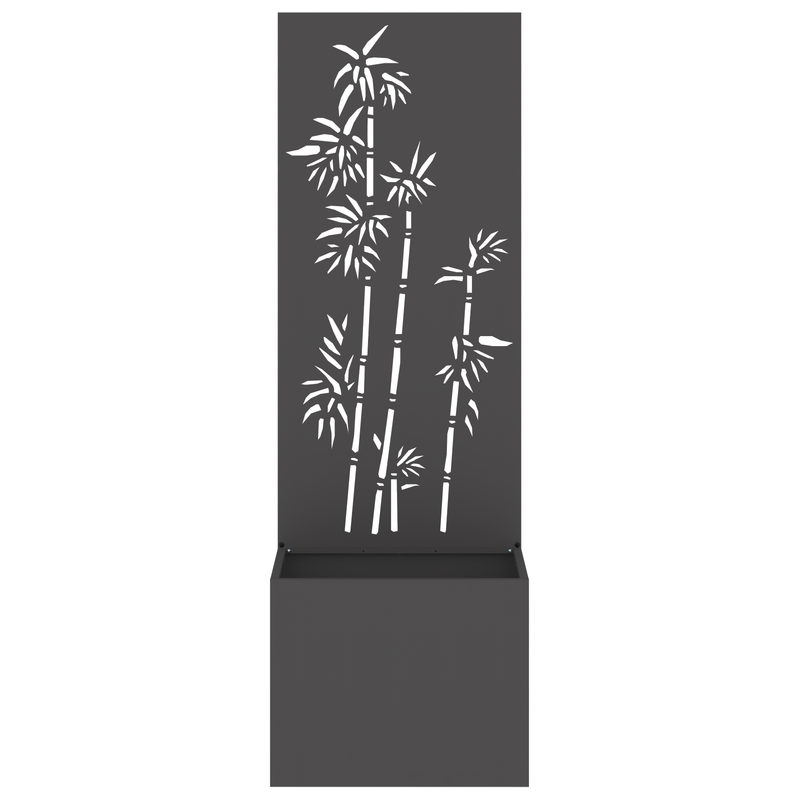 Hagekrukke med Dekorativ Panelet Svart 50 x 140 cm