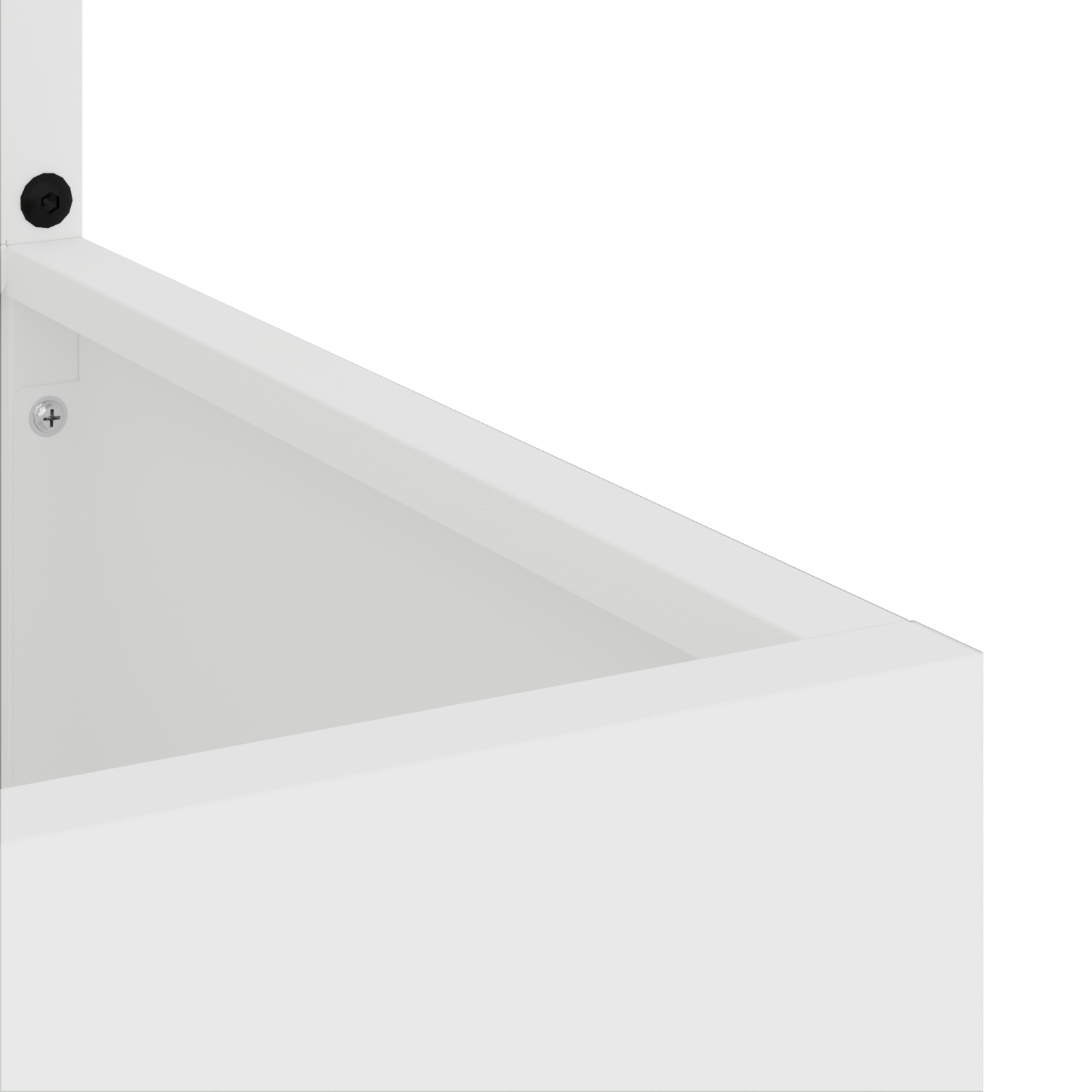 Hagekrukke med Dekorativ Panelet Hvit 50 x 140 cm Kaldvalsestål