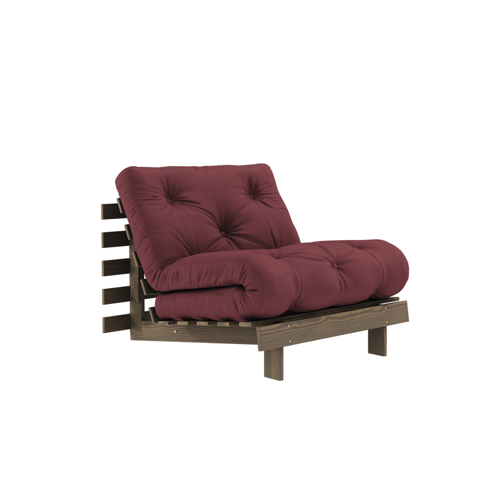 Karup Design Sovesofa Brunbeiset / Bordeaux Roots 90 Seng Lenestol