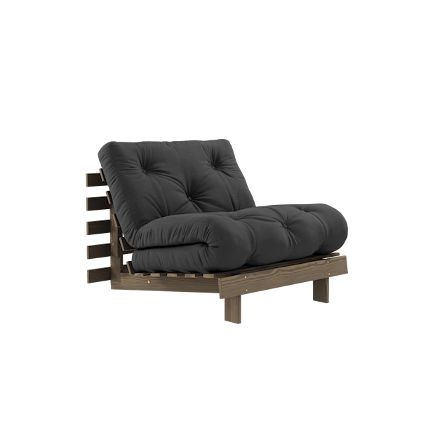 Karup Design Sovesofa Brunbeiset / Mørkegrå Roots 90 Seng Lenestol