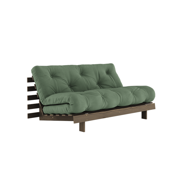 Karup Design Sovesofa Brunbeiset / Olivengrønn Roots 160 Sovesofa