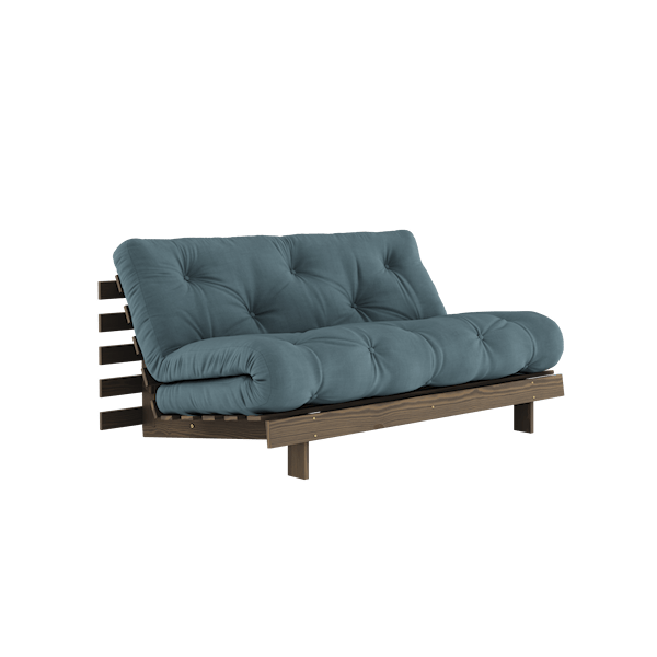 Karup Design Sovesofa Brunbeiset / Petroliumsblå Roots 160 Sovesofa