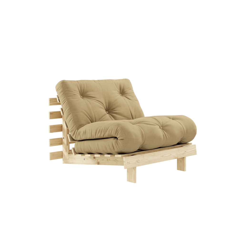 Karup Design Sovesofa Natur / Hvete beige Roots 90 Seng Lenestol