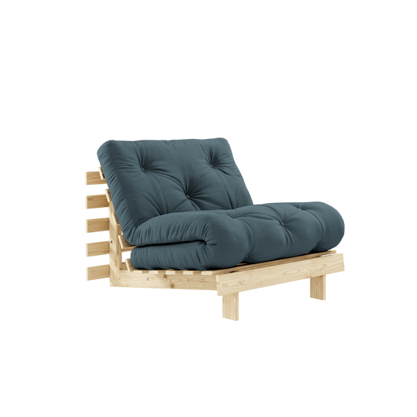 Karup Design Sovesofa Natur / Petroliumsblå Roots 90 Seng Lenestol