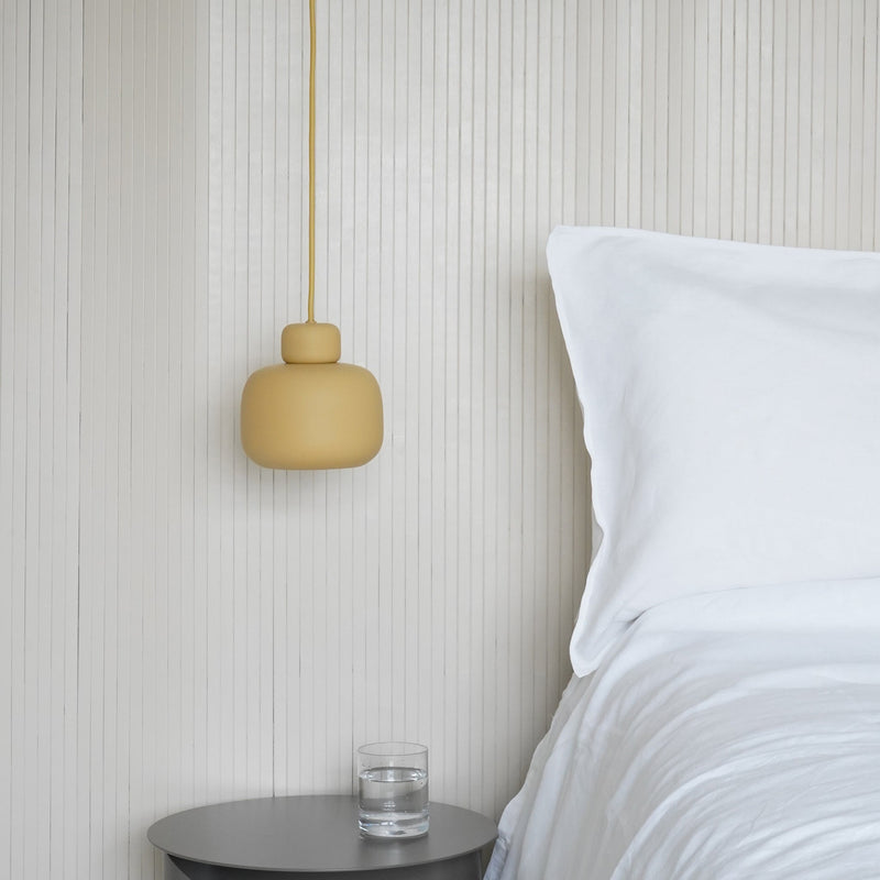 Stone pendellampe (Small) - Mustard