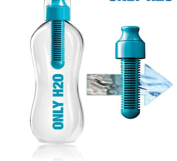 H2O Flaske med 1 ekstra karbonfilter