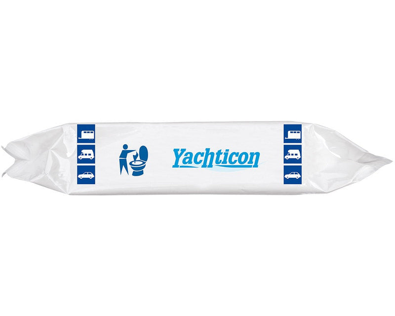 yachticon toalettpapirpakke vist fra siden på hvit bakgrunn