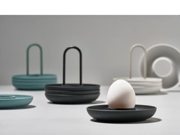 Singles Eggeglass med holder Black