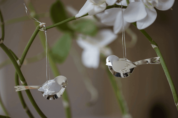 Miniatyr fugler sølv