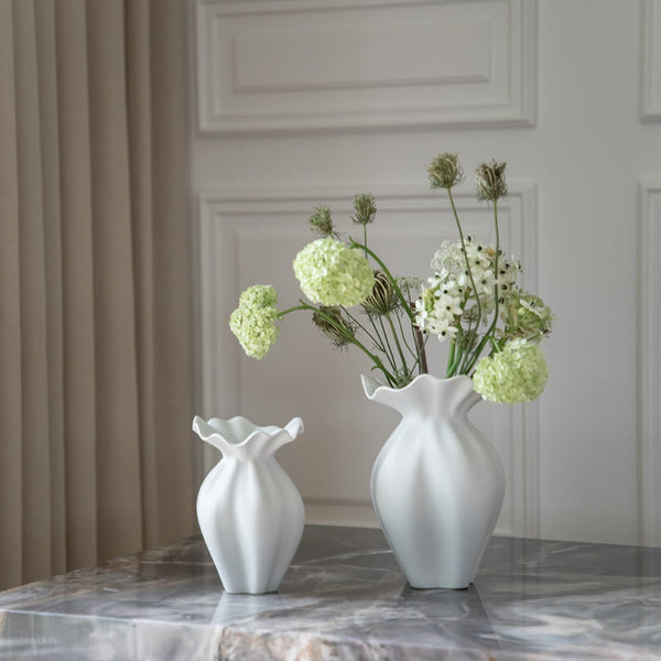 Nellie Vase Off White Medium