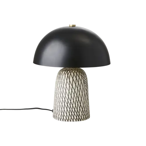 Fungi bordlampe Limited Edition M, sort/elfenben