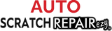 logo til auto scratch repair ezy i rødt, sort og hvitt på gråsort bakgrunn